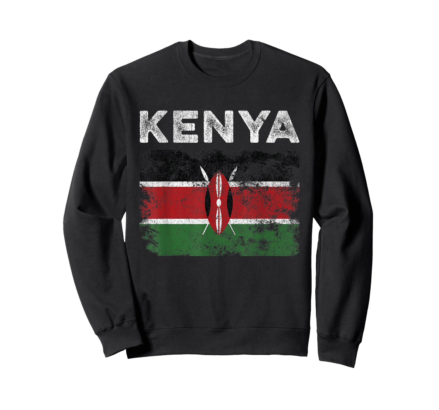 Kenya Flag Distressed - Men Women Kids - Kenyan Flag T-Shirt