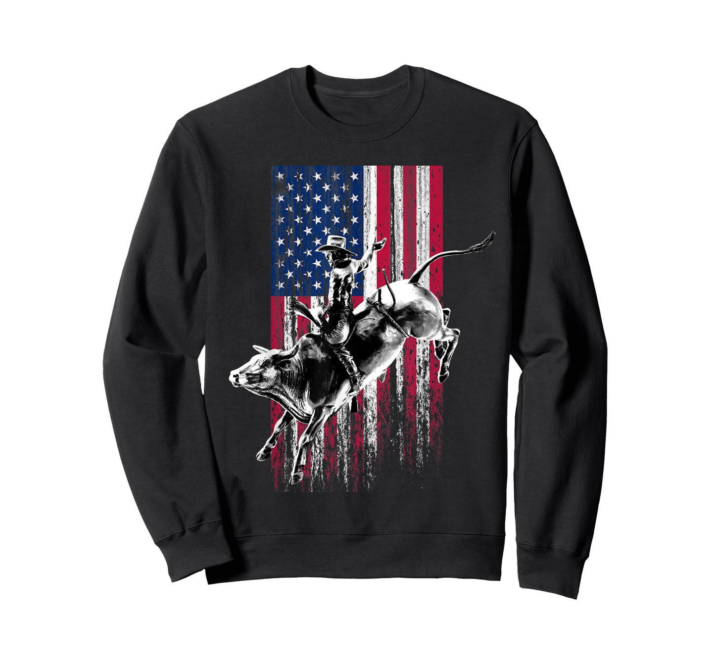 Rodeo Bull Rider Patriotic American Flag T-Shirt for Cowboys T-Shirt