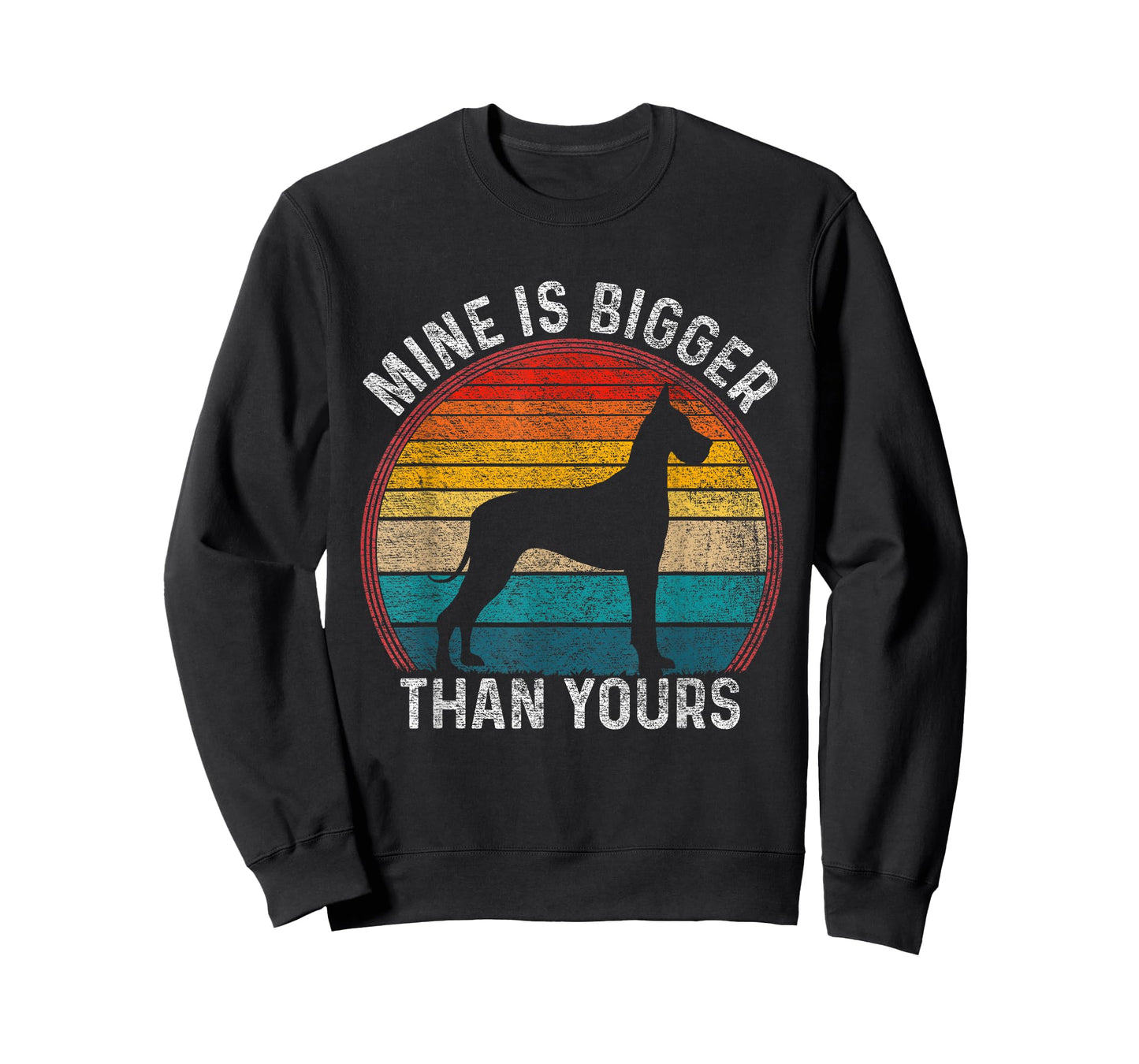 Mine is Bigger Than Yours Funny Great Vintage Dane Dog T-Shirt