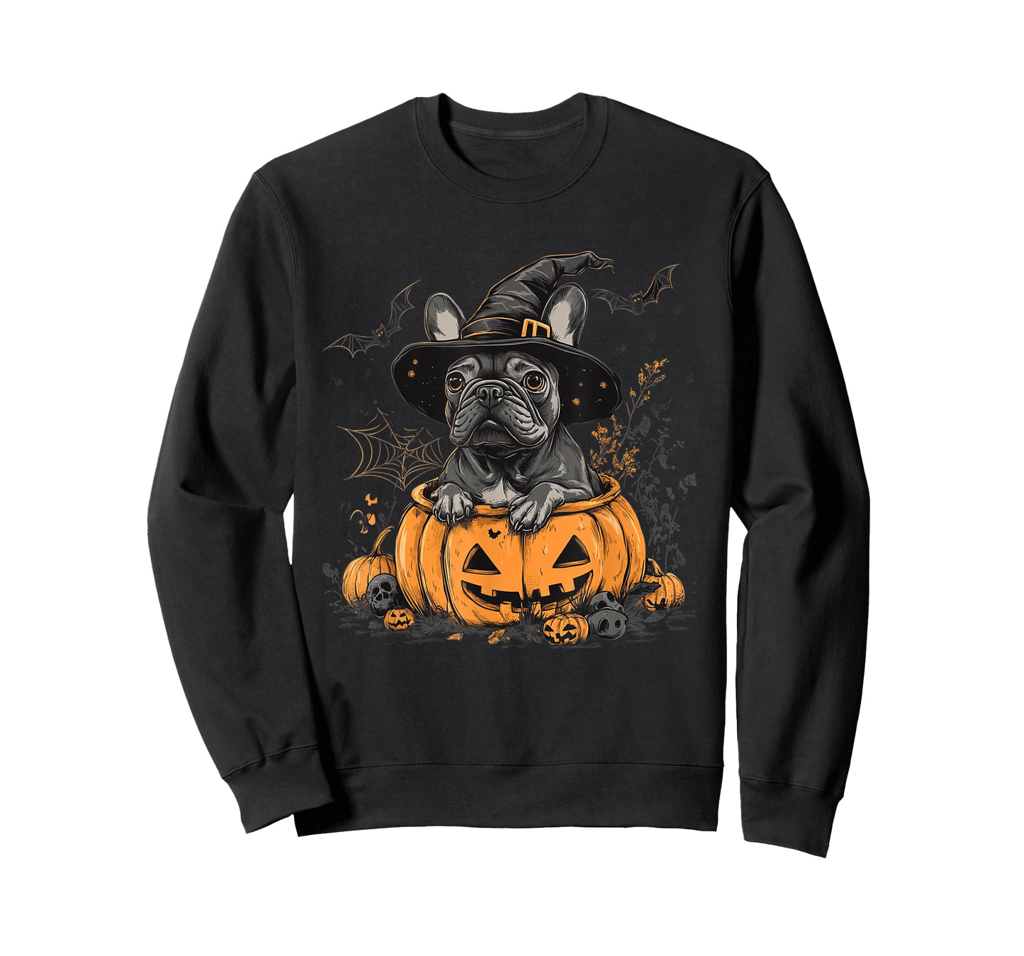 French Bulldog Dog Pumpkin Halloween Thanksgiving Men Women T-Shirt