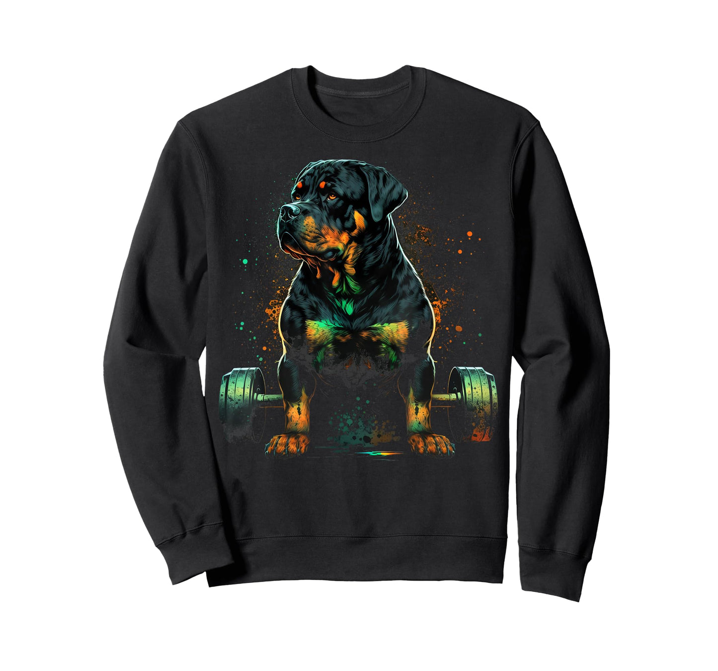 Rottweiler Weightlifting Dog Funny Fitness Gym Rottweiler T-Shirt for Men Women Kids