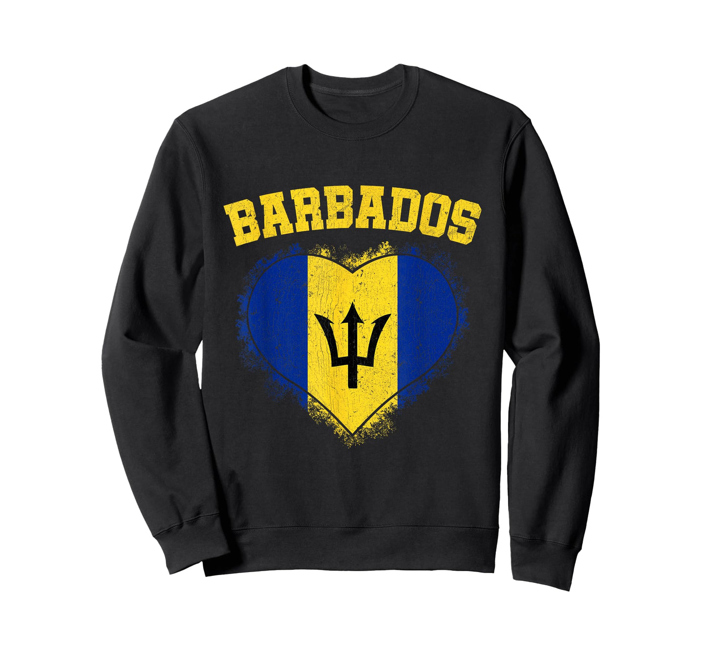 Barbados Heart Flag Barbados Lover Barbadian Pride T-Shirt