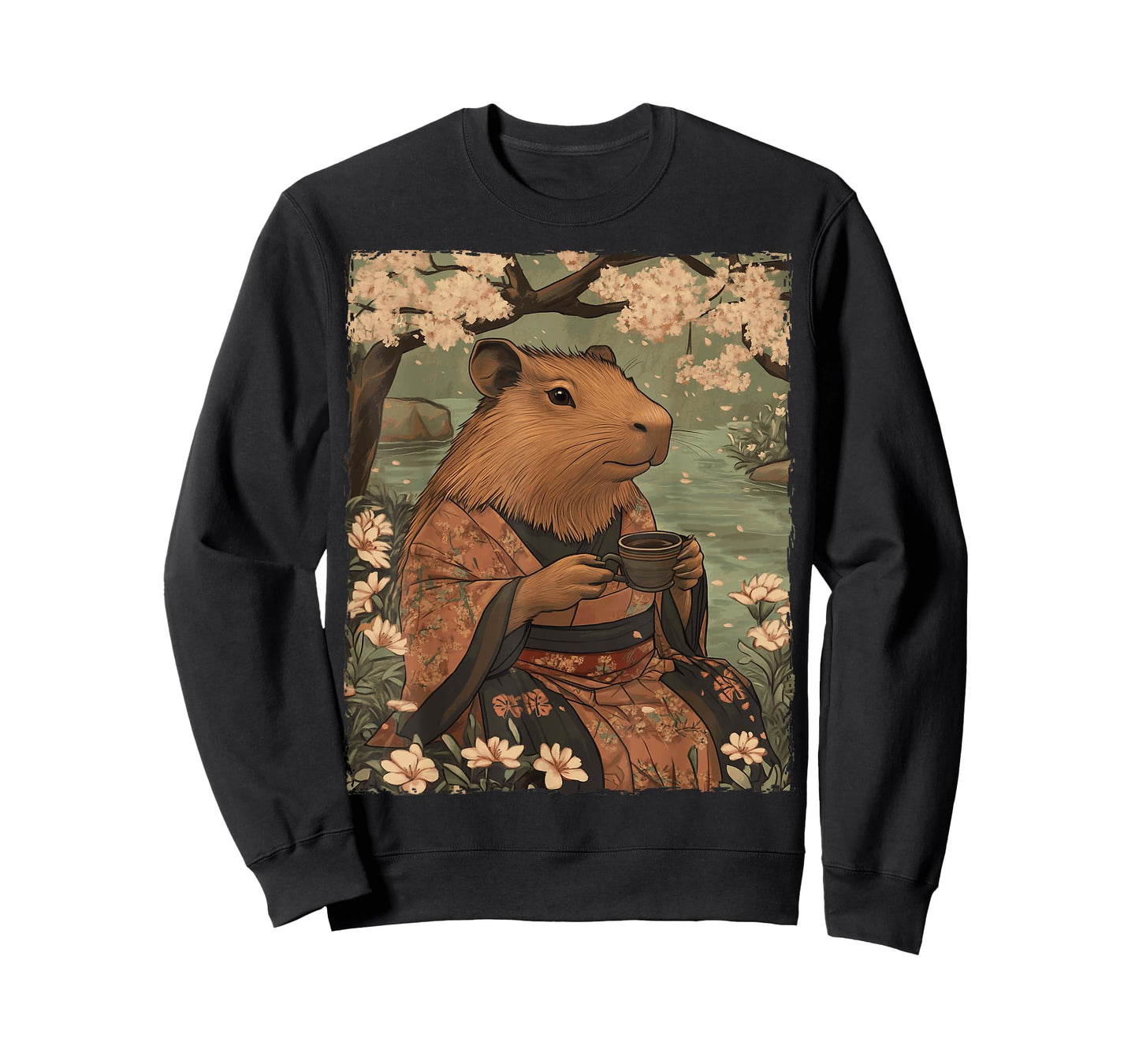 Funny Graphic Capybara Japanese Anime T-Shirt
