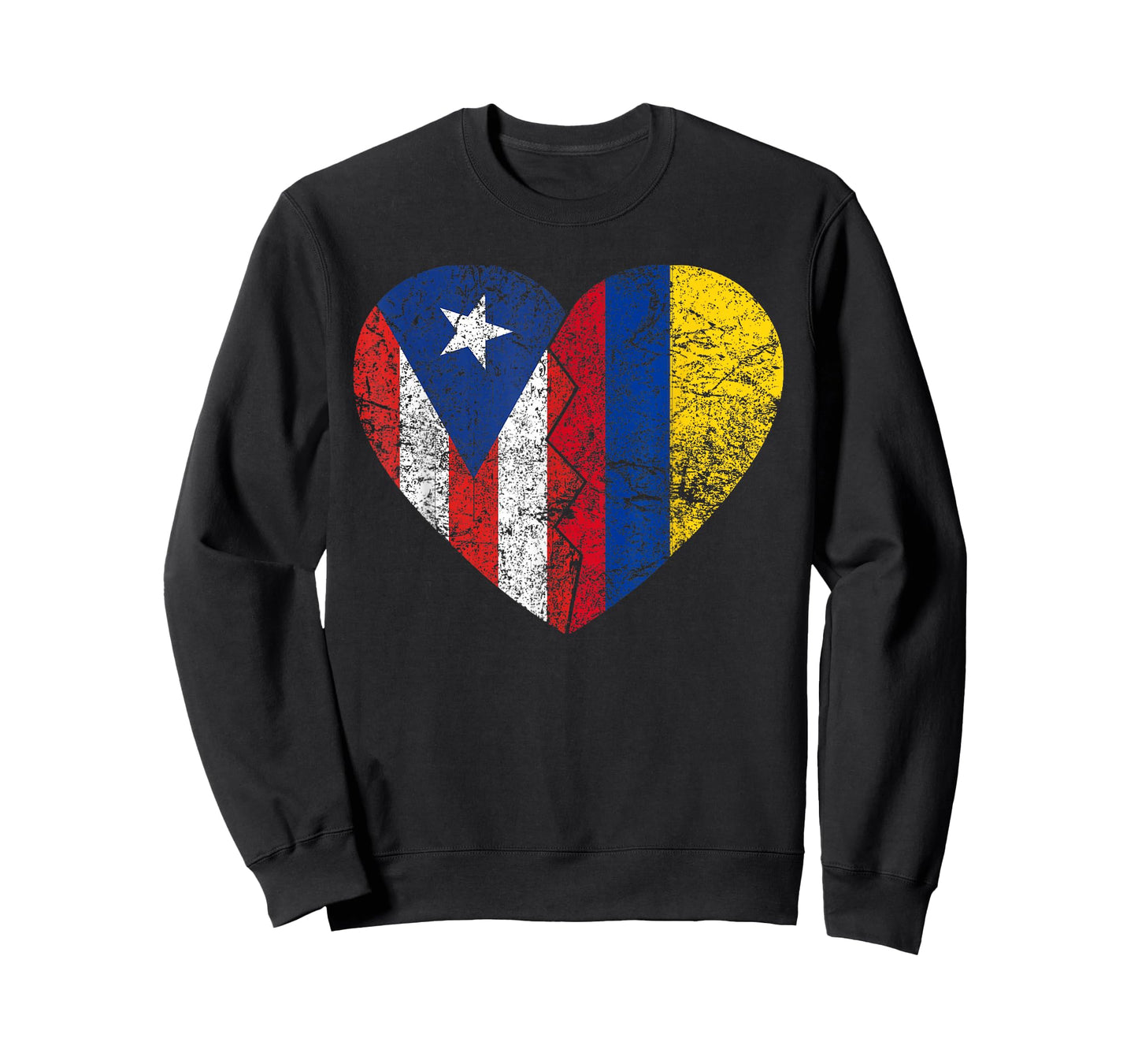Colombian Puerto Rican Flags Heart | Puerto Rico Colombia T-Shirt