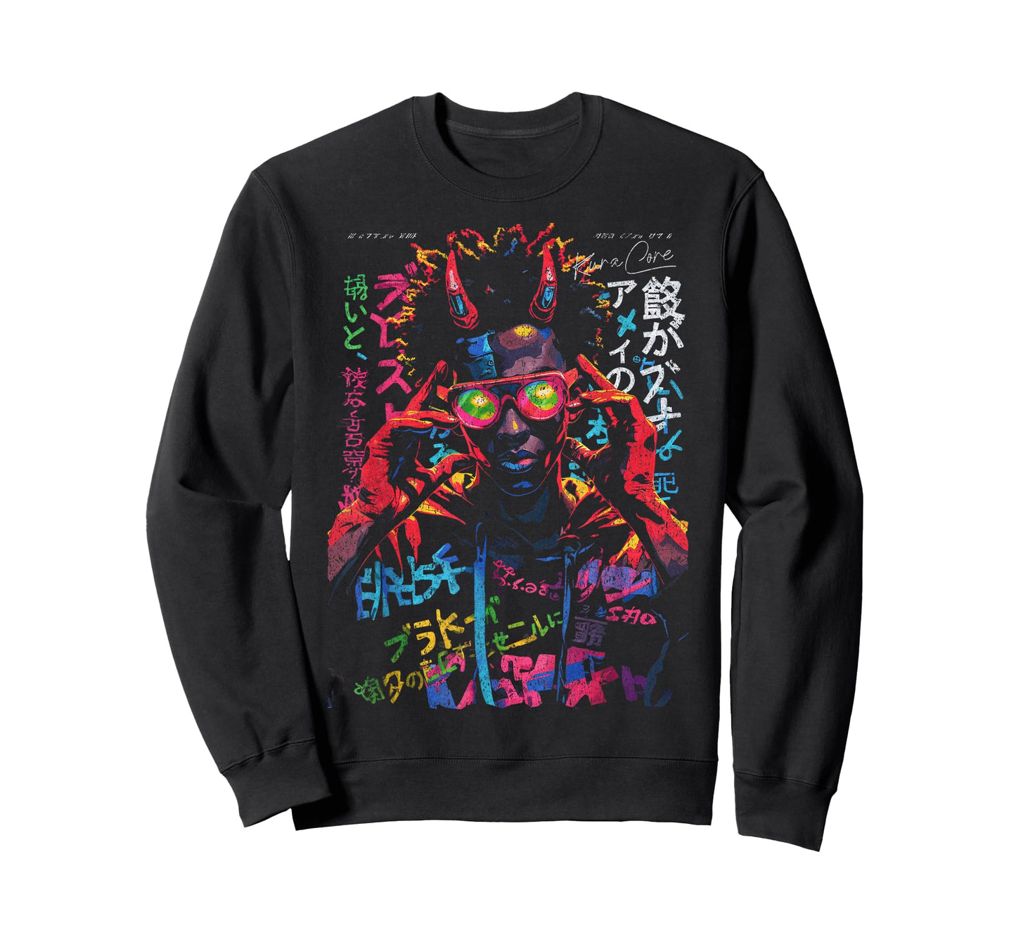 Japanese Streetwear Afro Cyberpunk Y2K Techwear Manga Anime T-Shirt