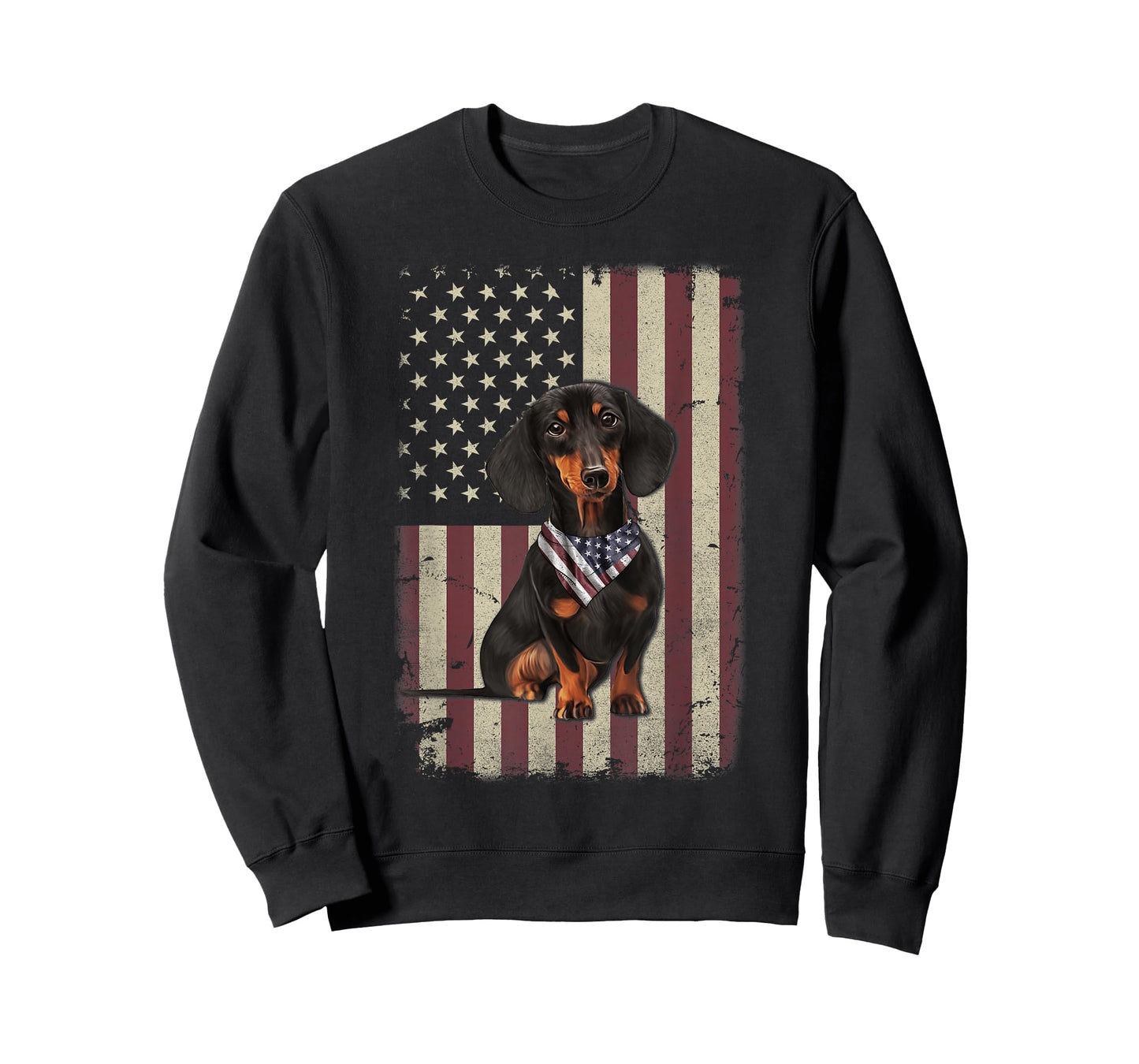 Dachshund American Flag Bandana 4th of July Tshirt Gifts T-Shirt