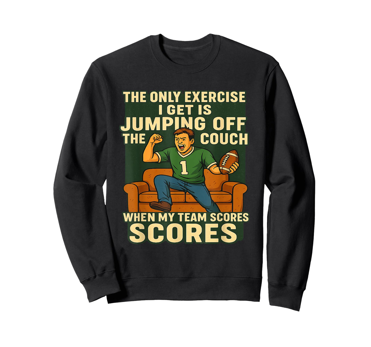 Funny Football Fan Game Day Humor Men Women Sports Lovers T-Shirt