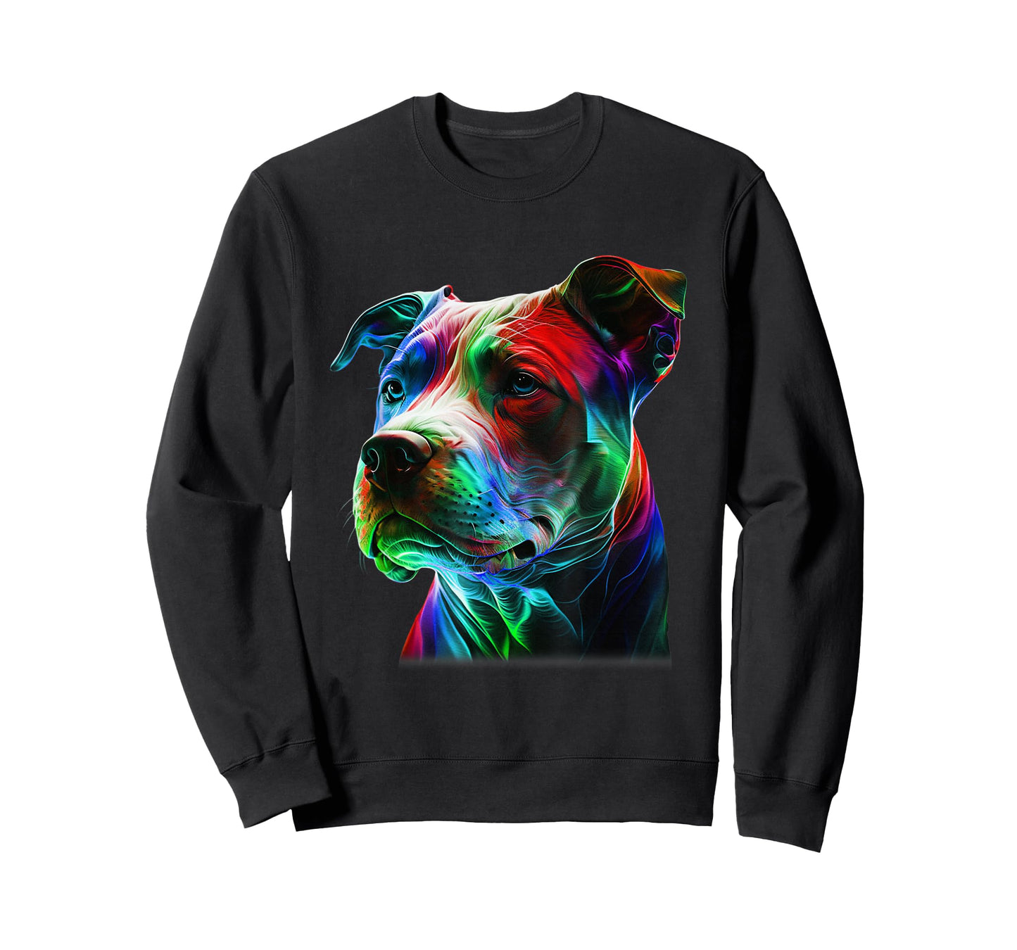 Colorful Pit-Bull Beauty Graphic Art Pitbull Dog Lover T-Shirt