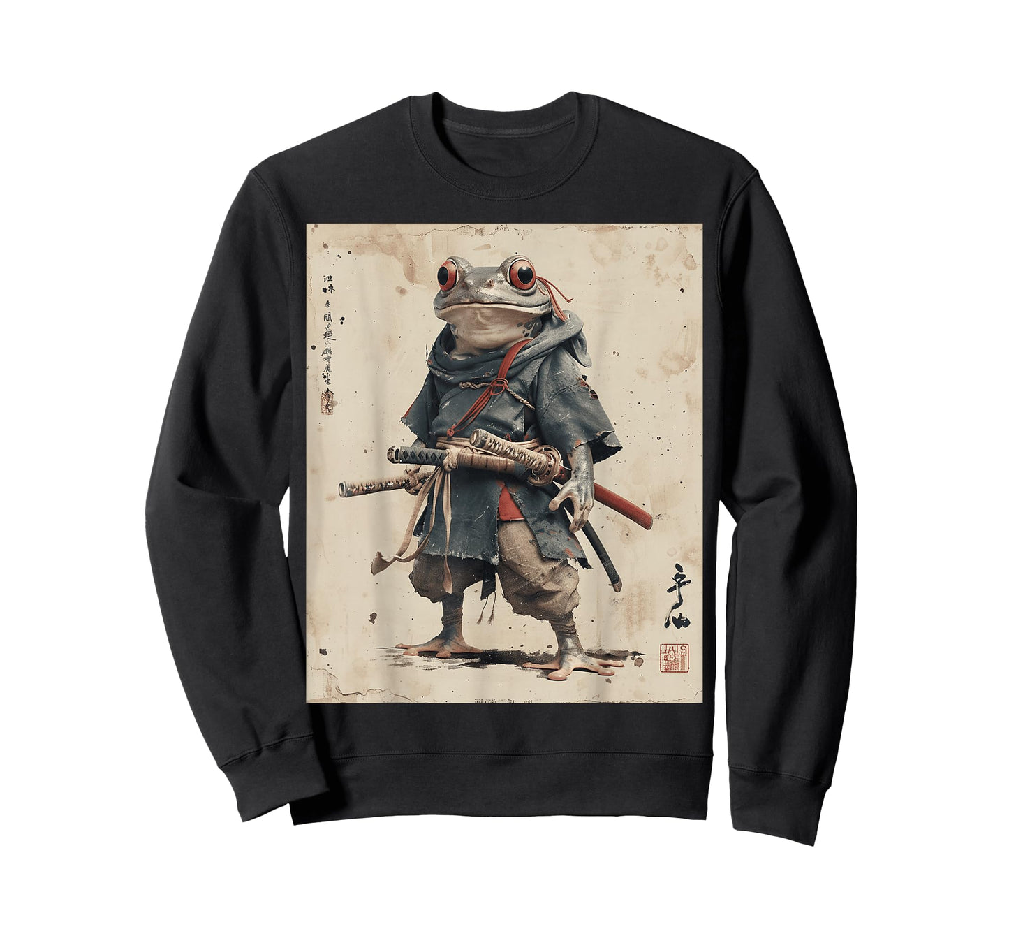 Samurai Frog Warrior Japanese Ukiyo-e Art Vintage Aesthetic T-Shirt