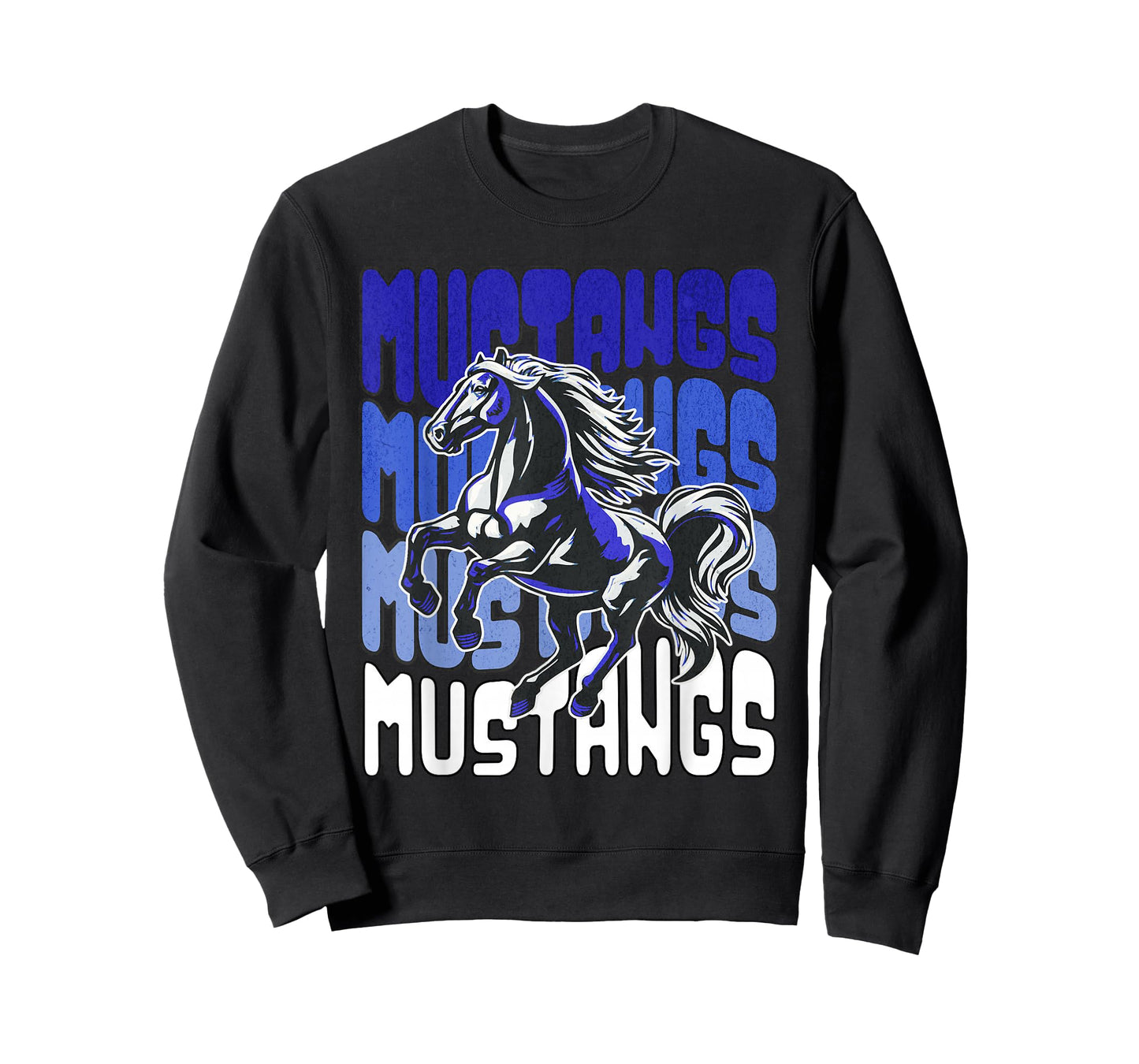 Mustang Mascot School Spirit Sports Team Football Gameday T-Shirt
