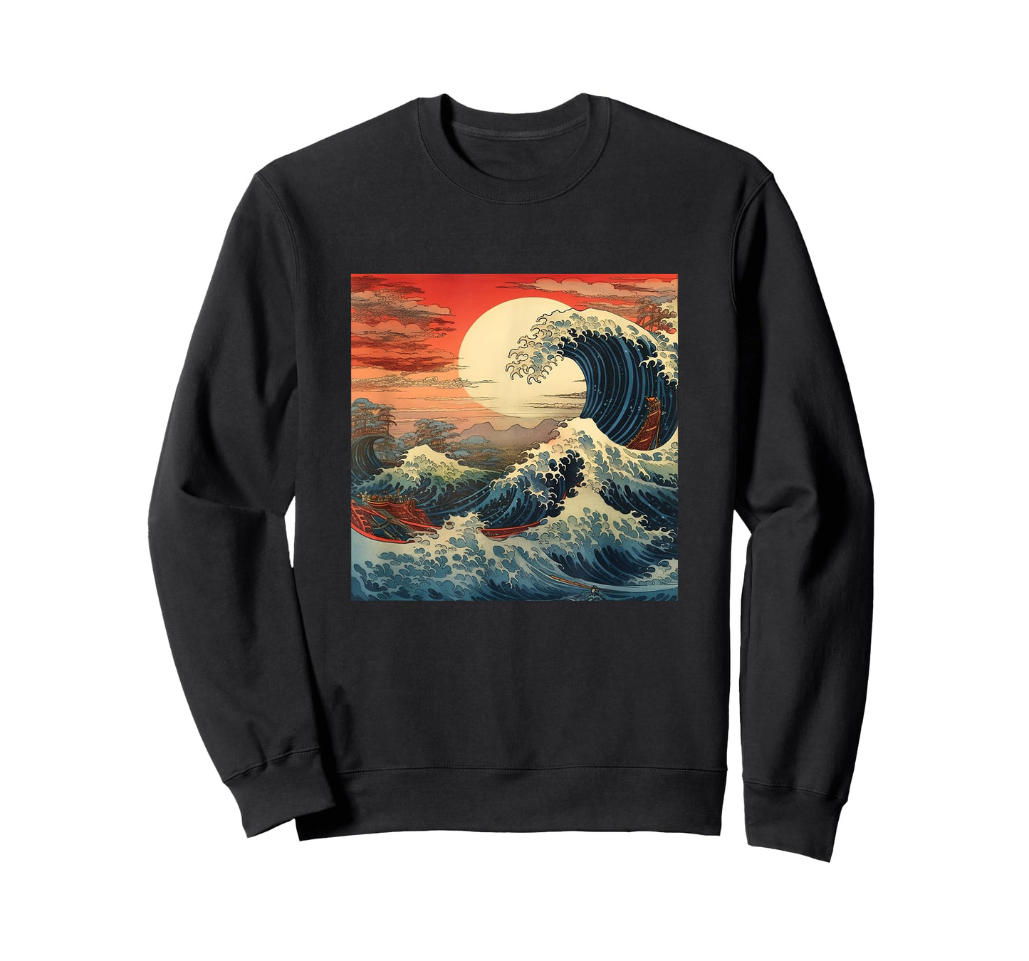 Vintage Japanese Art Cherry Blossoms Japan Woodblock T-Shirt