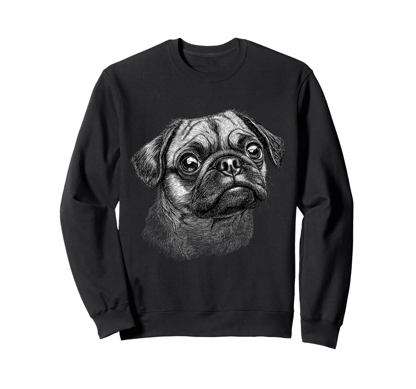 Pug Dog Face Colorful Portrait Animal Cute Pug Lover T-Shirt
