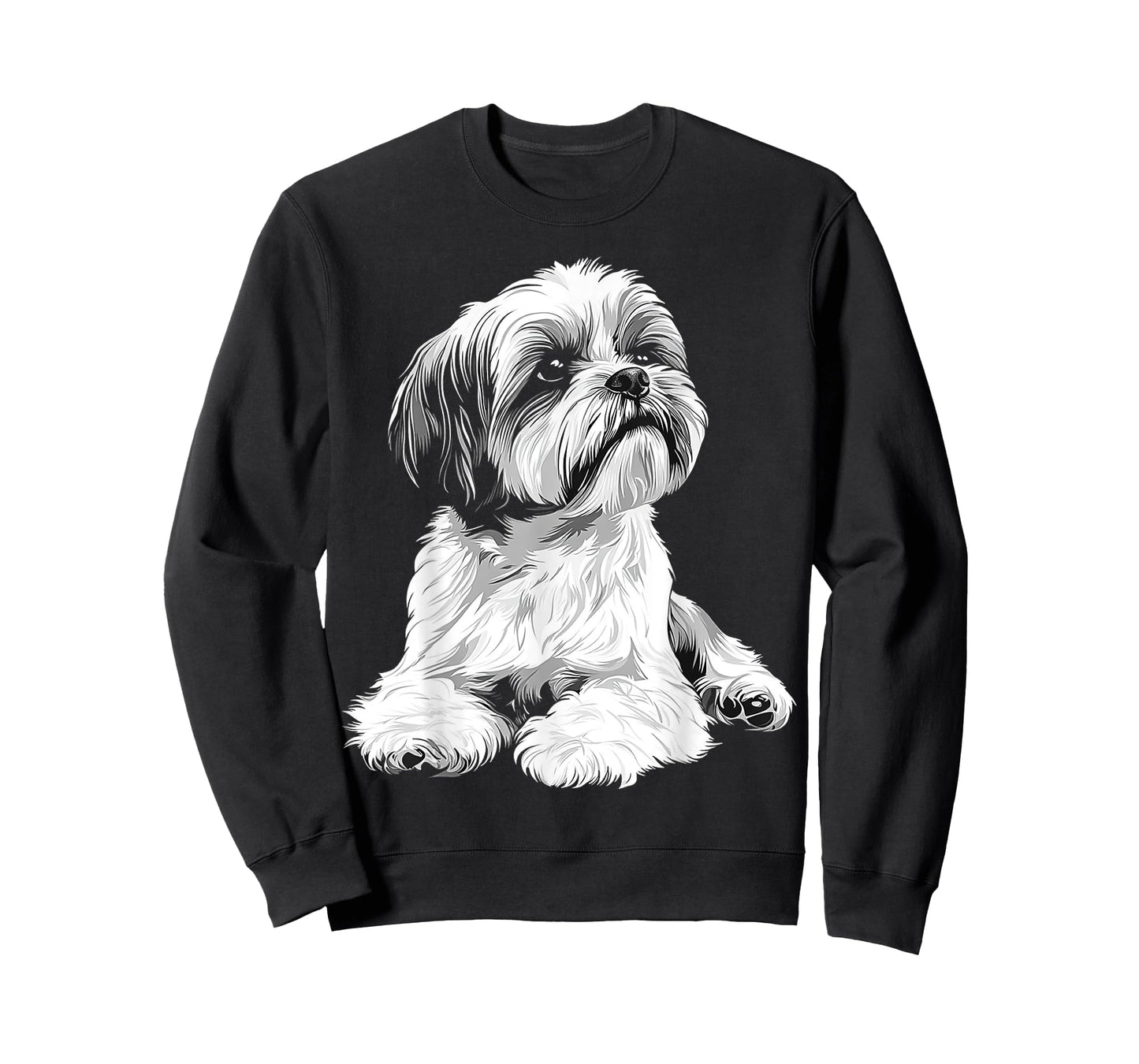 Shih Tzu Dog Motif Pet Illustration Shih Tzu T-Shirt for Men Women Kids