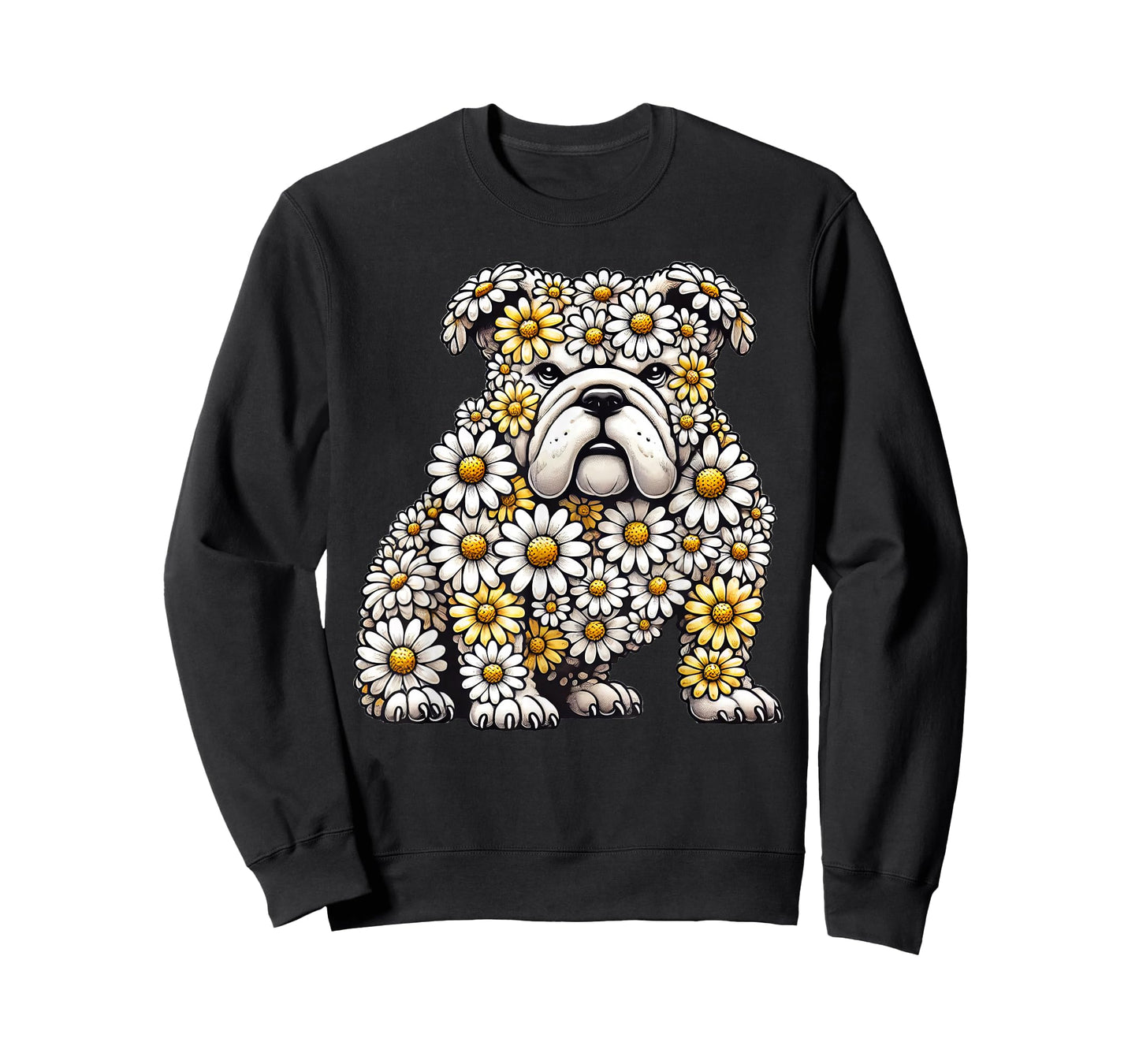 Daisy English Bulldog Dog Flower Gardening Floral T-Shirt