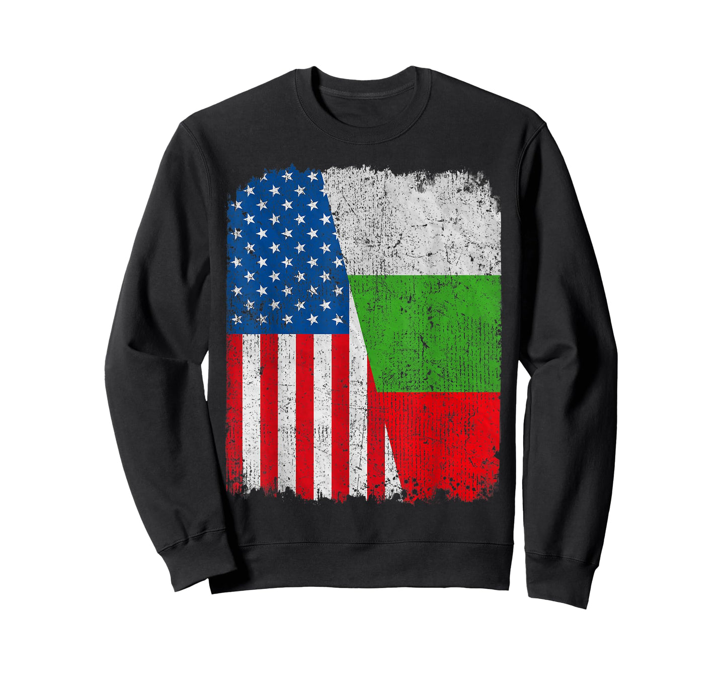 Bulgarian American Flag Half USA Bulgaria Root Proud Women Kids Men T-Shirt