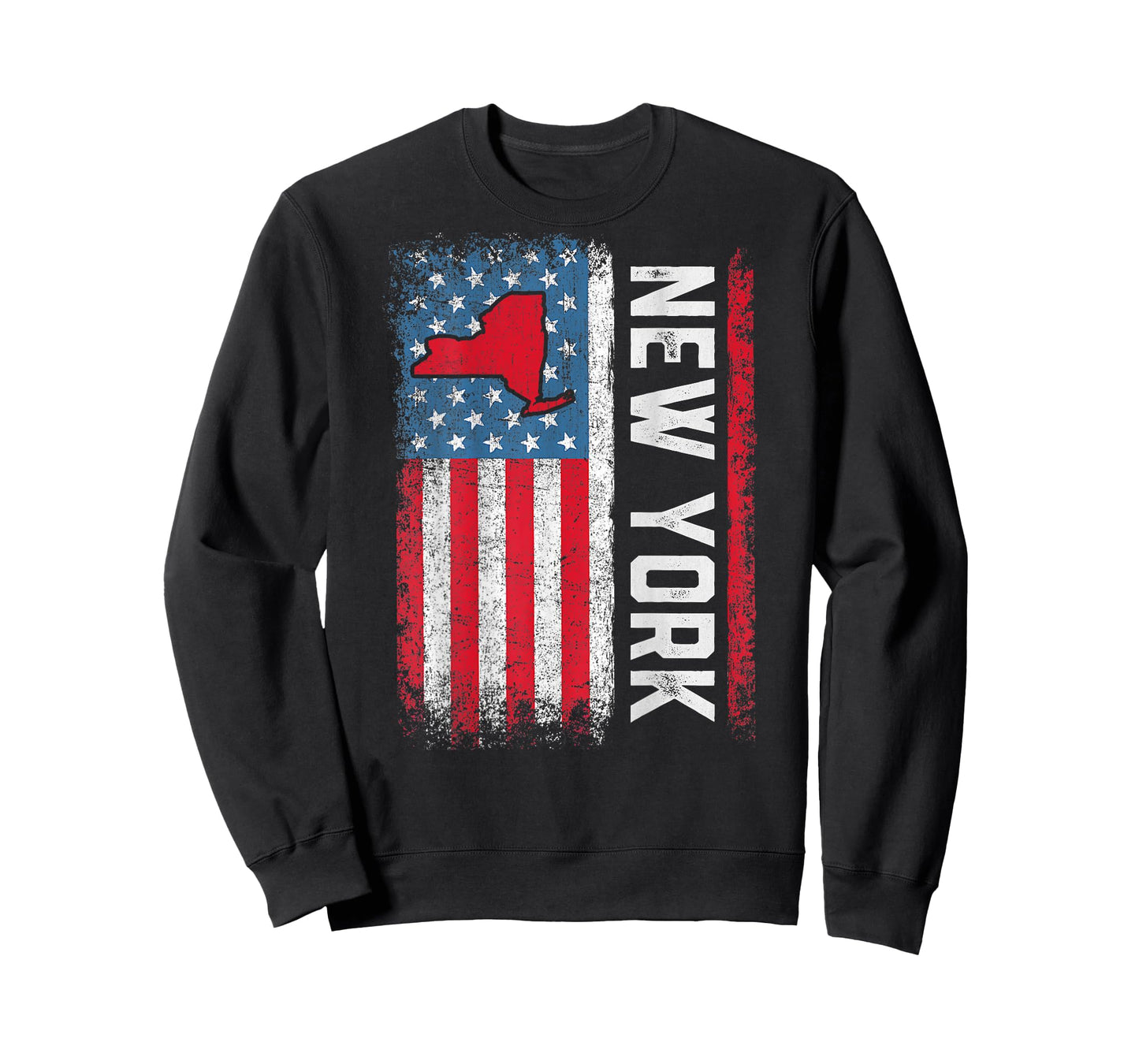 Vintage New York State USA Flag Shirt New York (On Back) T-Shirt