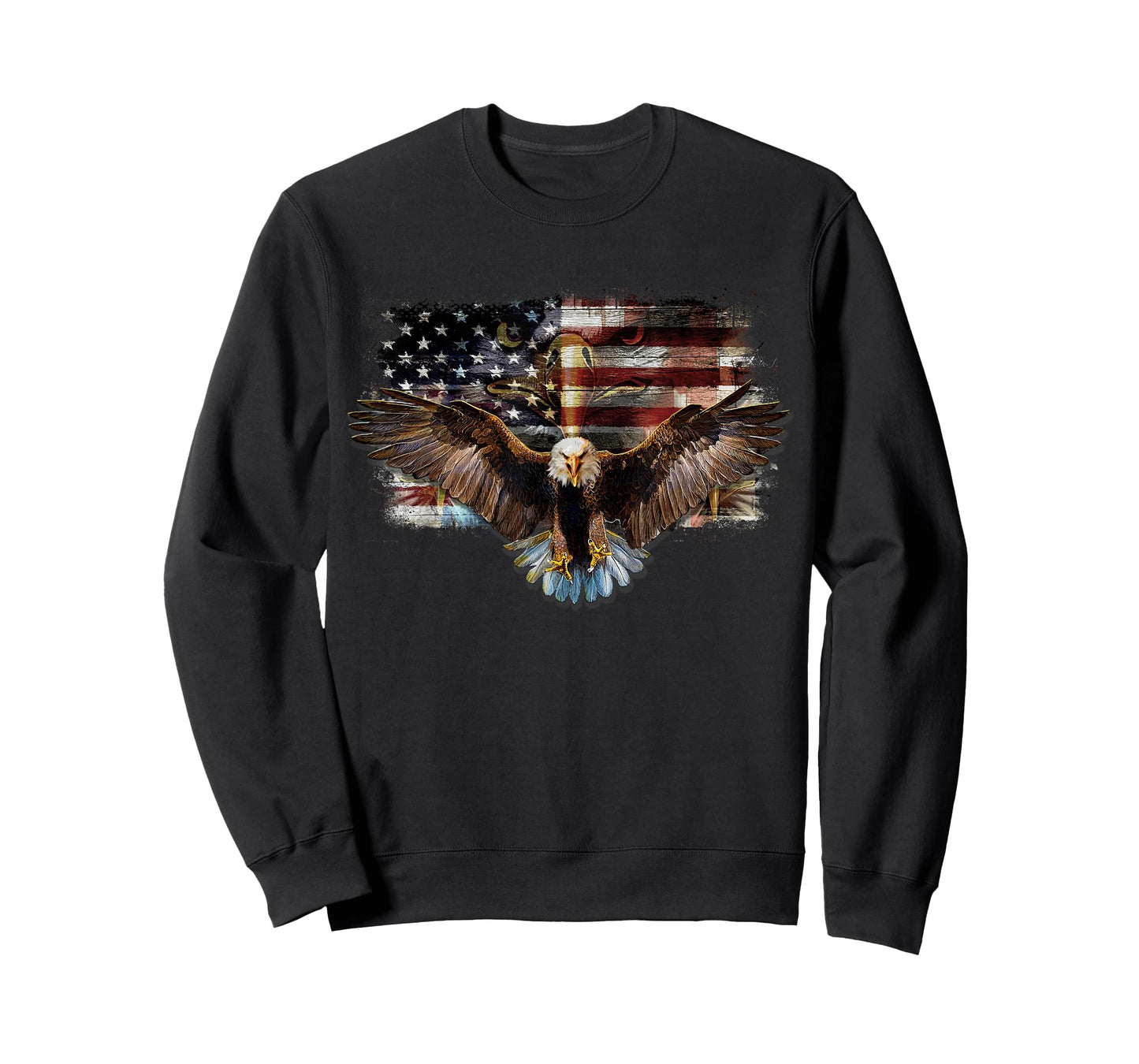 Bald Eagle 4th of July American USA Flag Eagle Patriotic T-Shirt