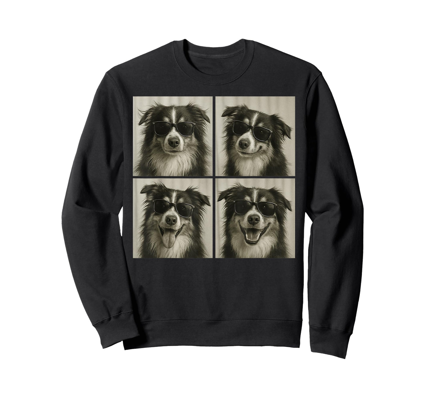 Funny Australian Shepherd Lover Cute Aussie Dog Photo Booth T-Shirt for Men Women Kids