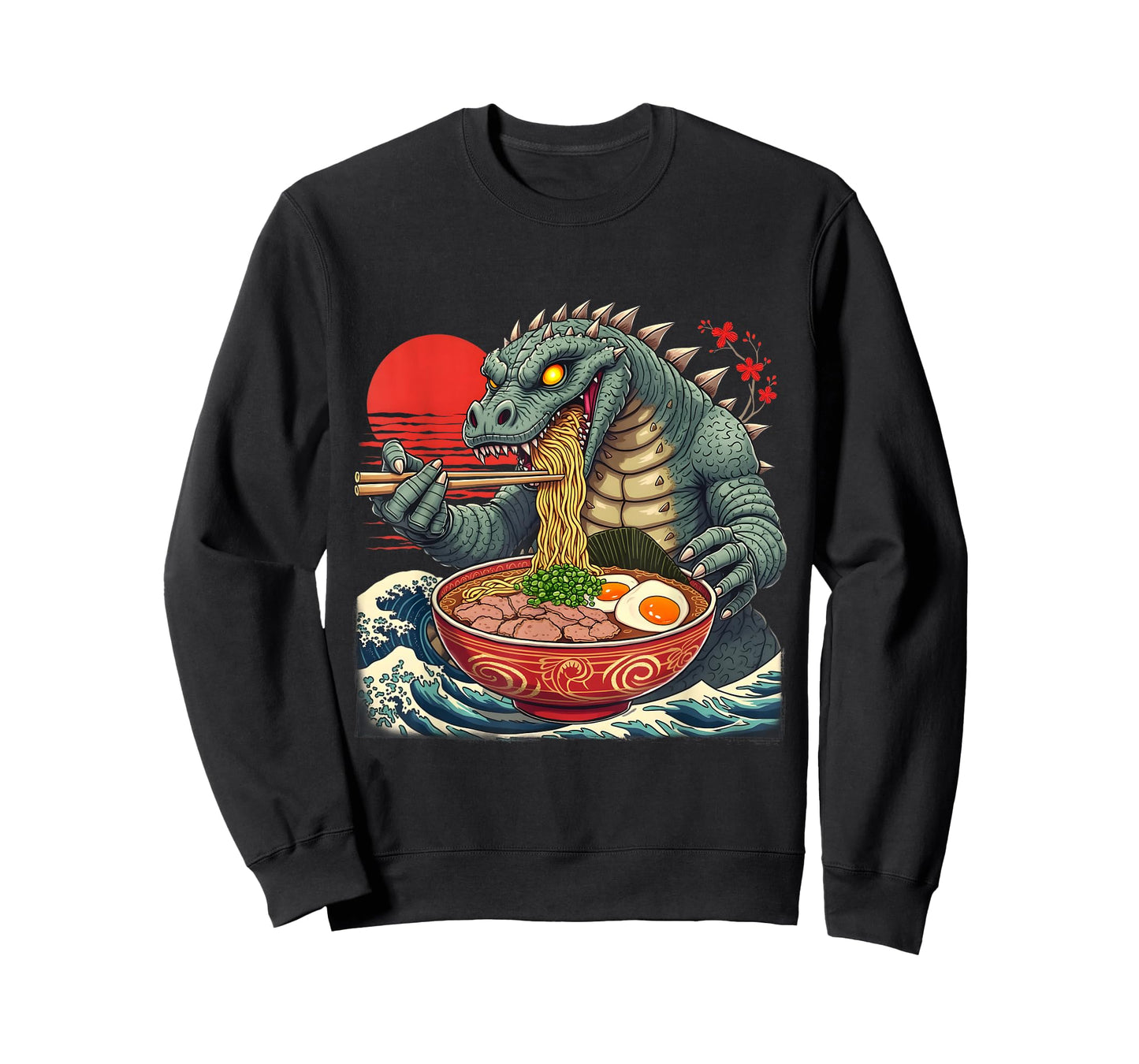 Kaiju Noodles Japanese Ramen Art Design T-Shirt