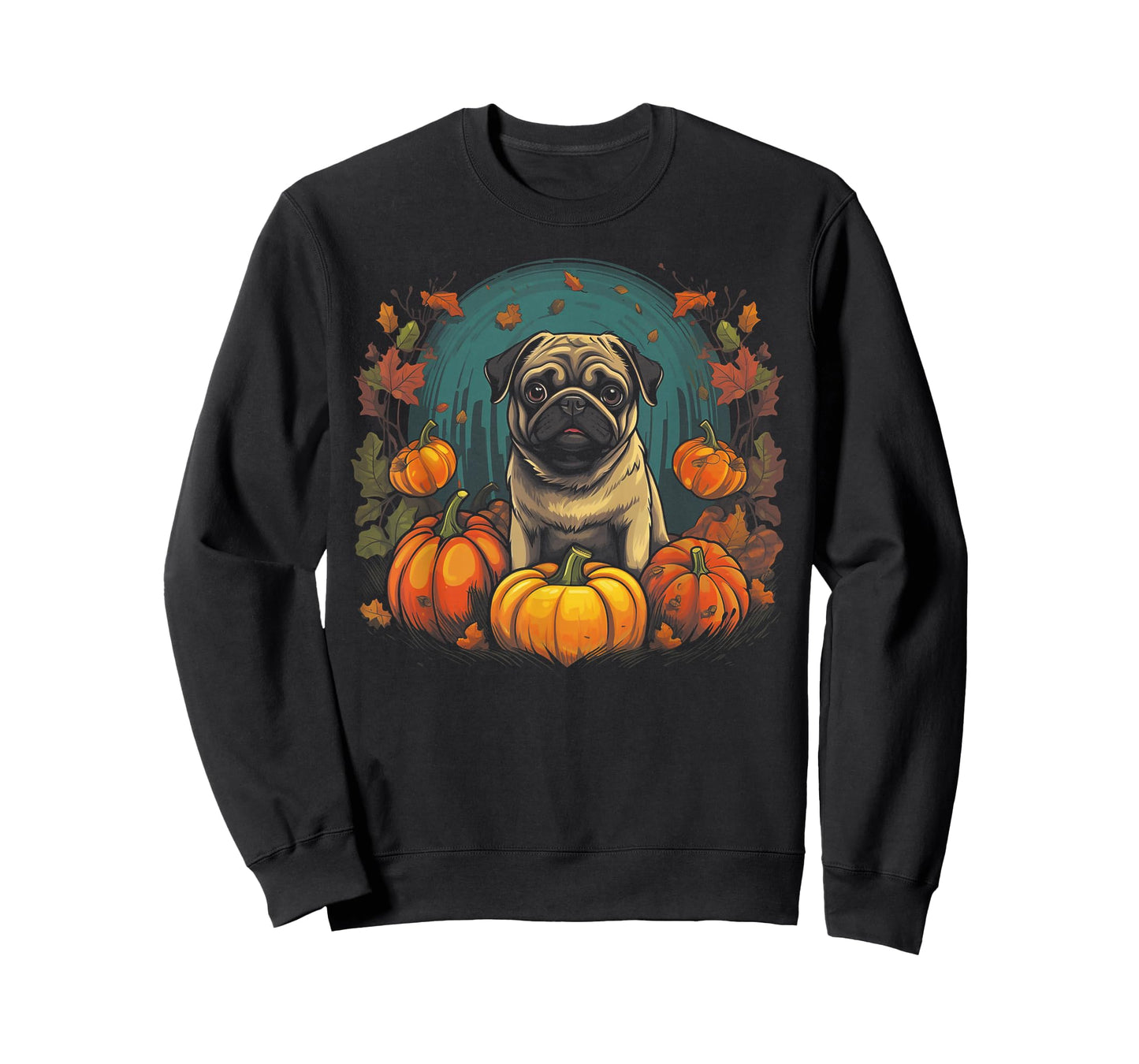 Pug Dog - Pumpkin Thanksgiving Fall Halloween T-Shirt