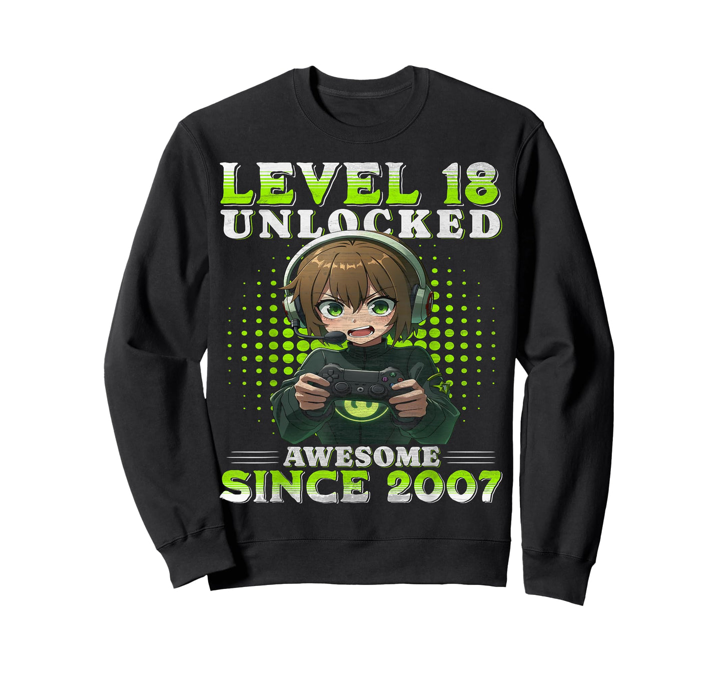 Level 18 Unlocked 18th Birthday Game Anime 18 Year Old Gifts T-Shirt
