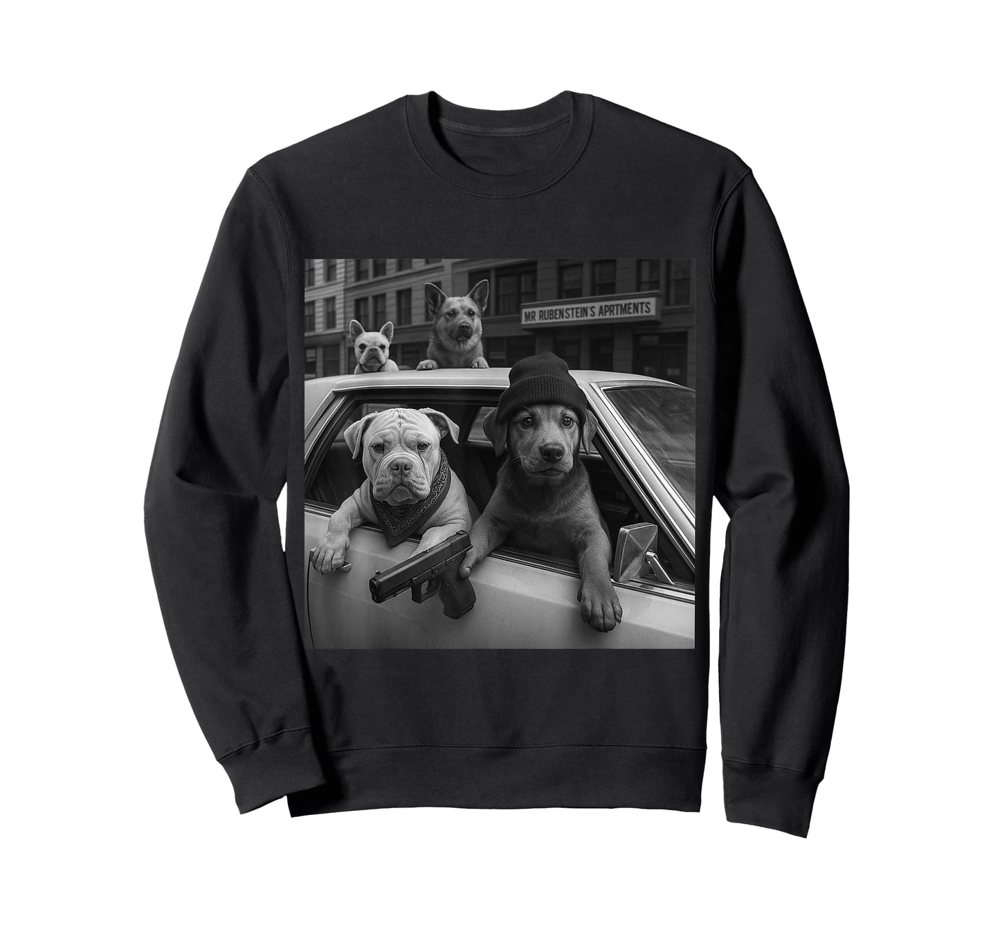 Funny Gangster Dogs Street Graphic Tee Men Women Lover Dog T-Shirt