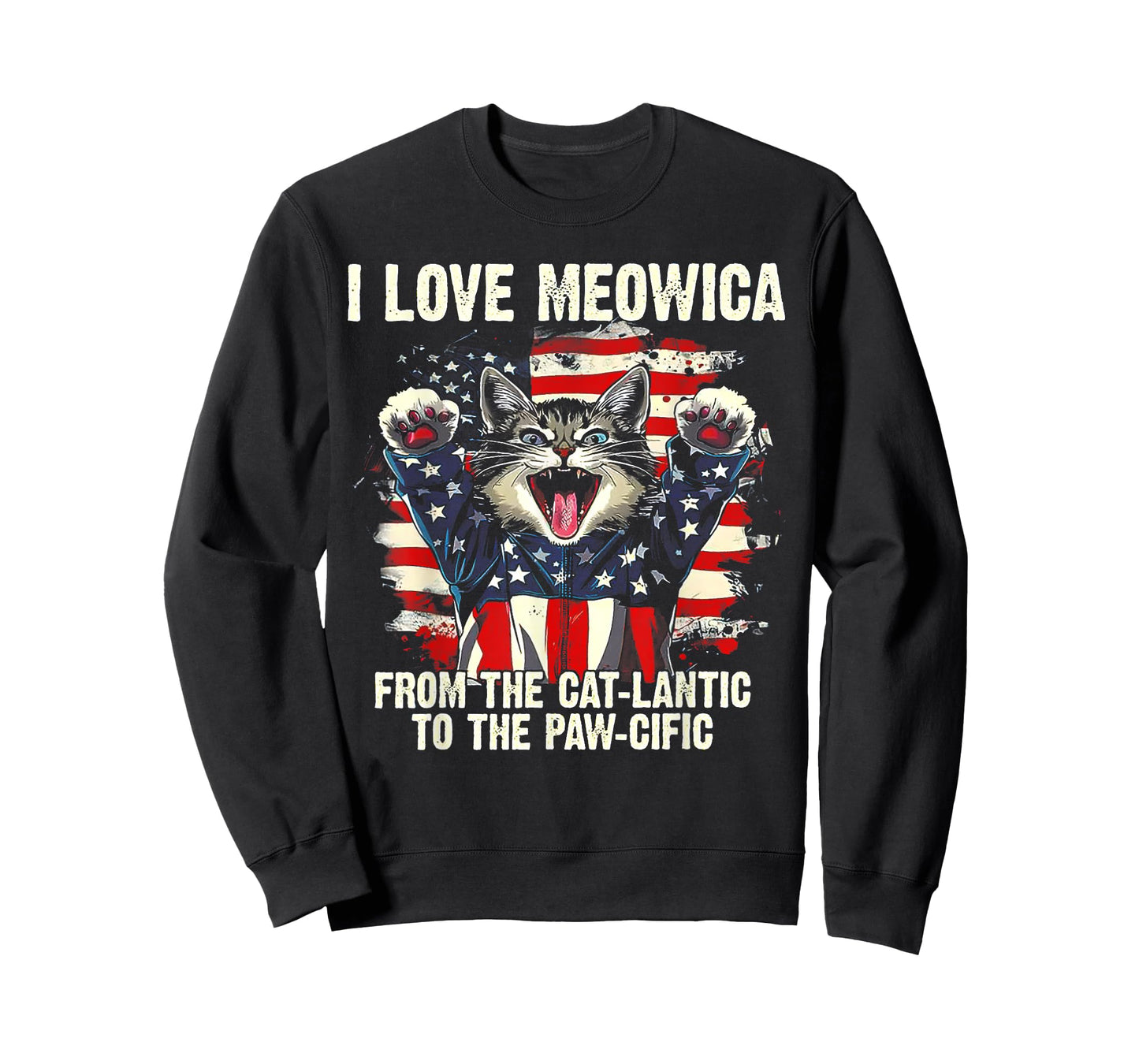 I Love Meowica From The Cat-lantic To The Paw Cific T-Shirt
