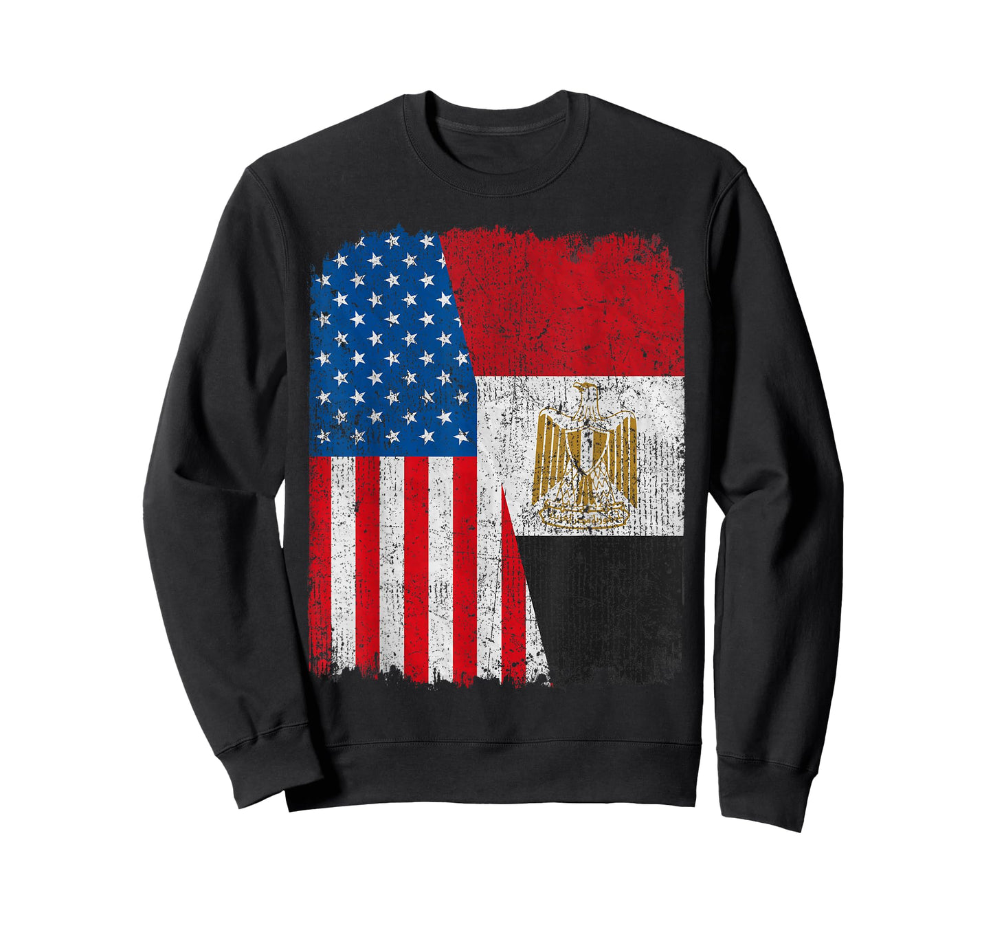 Egyptian American Flag Half USA Egypt Root Proud T-Shirt