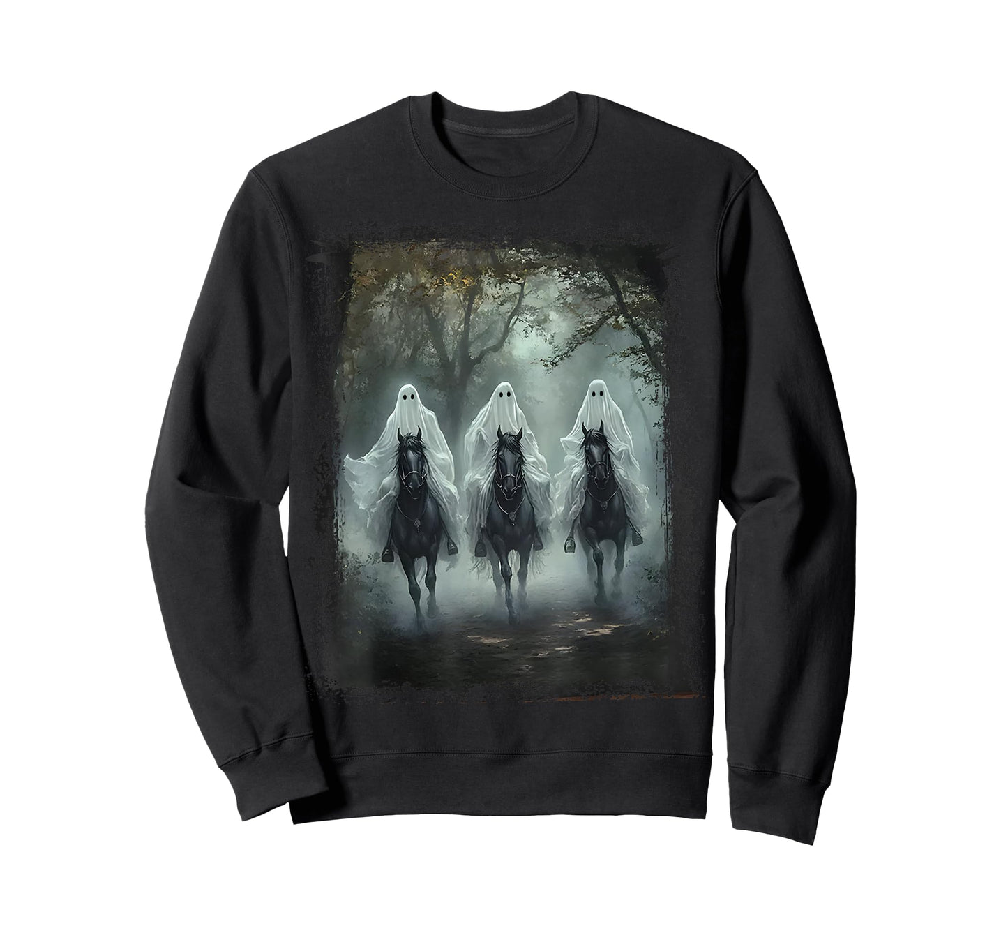 The Silent Riders Ghost Riding Horse Halloween Boo Horse T-Shirt