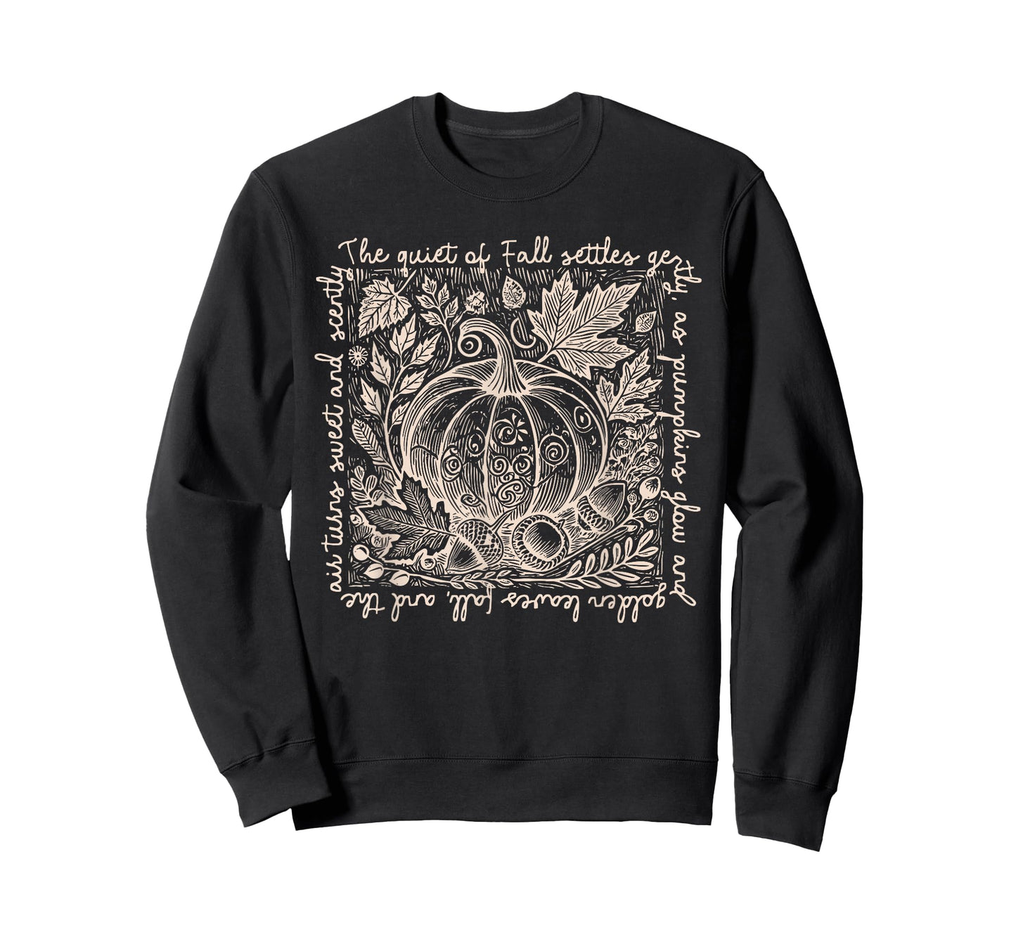 Retro Boho Celestial The Quiet of Fall Settles Gentle Autumn T-Shirt