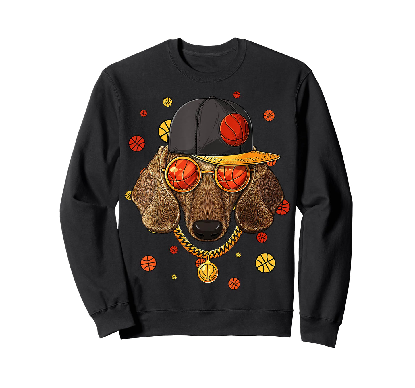 Dachshund Basketball Dog Bball Player Coach Sports Baller T-Shirt for Men Women Girls Kids