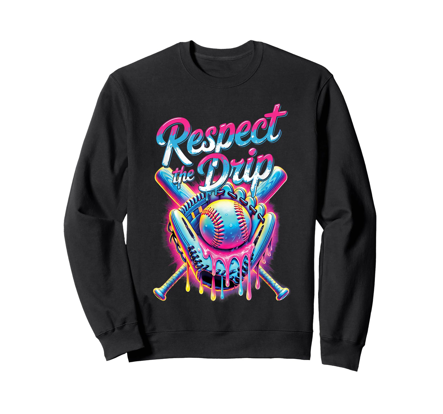 Baseball Drip Ice Cream Dripping Respect The Drip T-Shirt