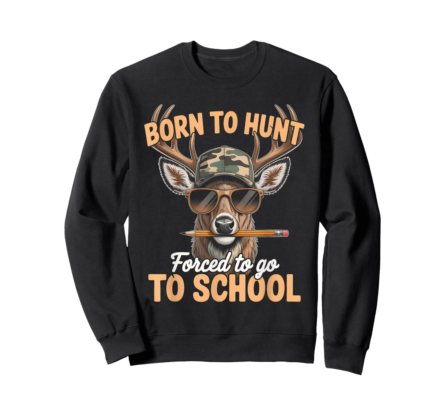 Forced to Go to School Deer Hunting Boy Camo T-Shirt