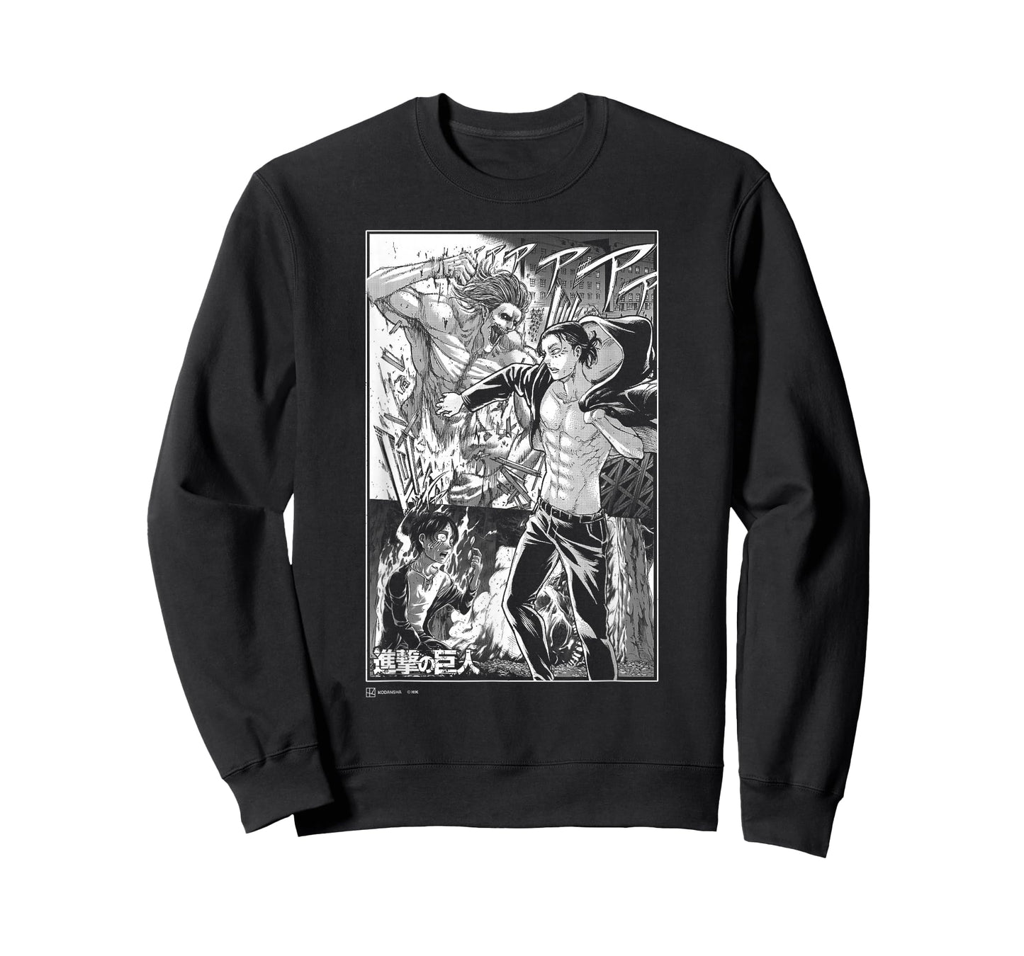 Attack on Titan Eren Yeager Titan Transformation Manga Style T-Shirt