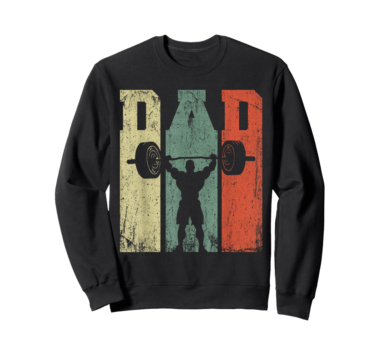 Vintage Weightlifting Dad Daddy Silhouette Gym Father's Day T-Shirt