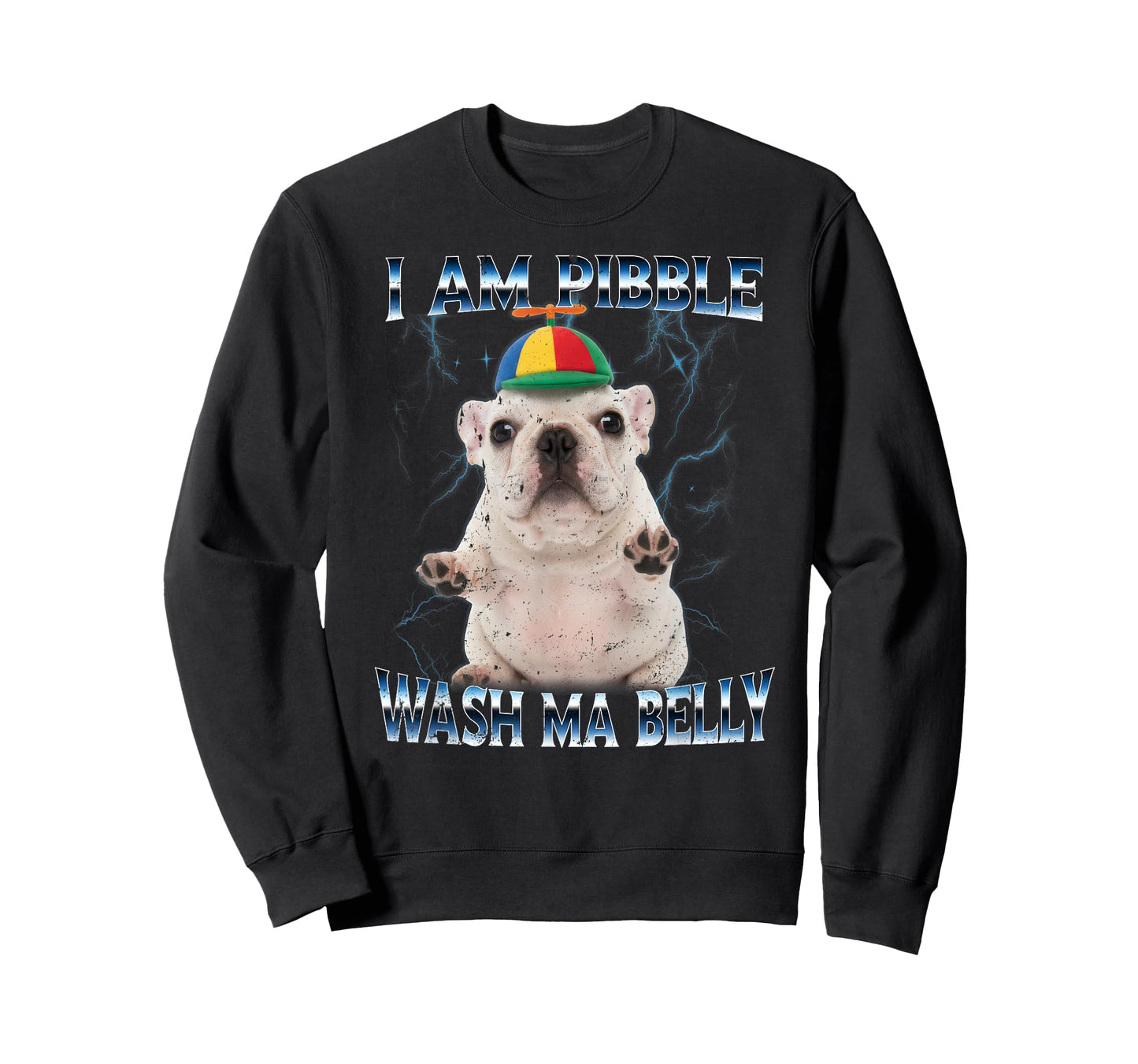 I am Pibble Dog Puppy Wash Clean My Belly Funny Meme T-Shirt