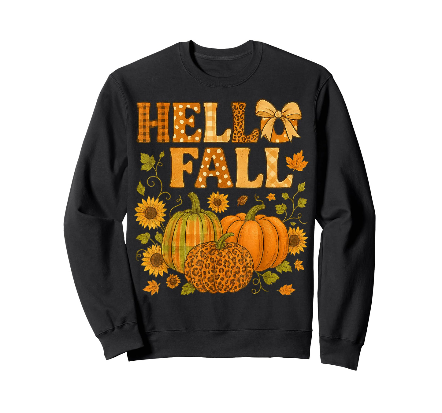 Hello Fall Thanksgiving Coquette Boho Floral Fall Vibes T-Shirt