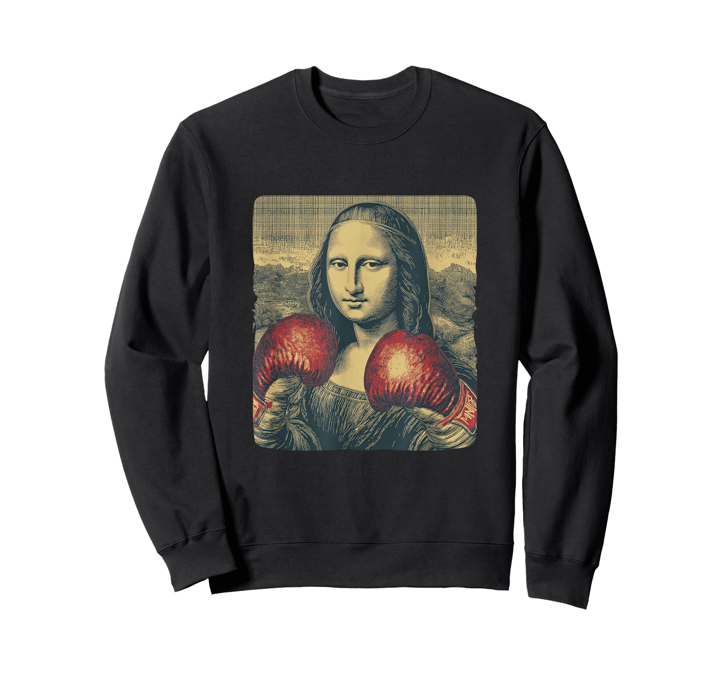 Funny Boxing Sport Mona Lisa Costume for Boys and Girls T-Shirt