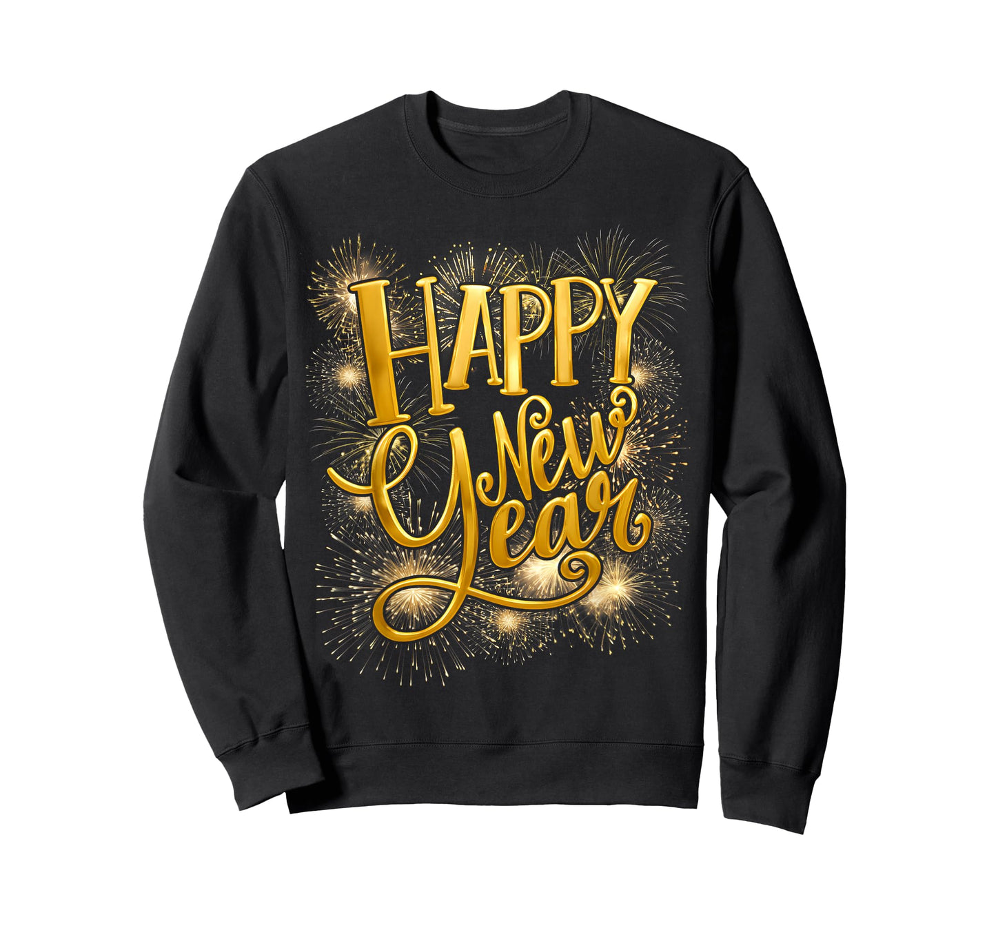 Happy New Year Fire Work Family Matching Men Women Kid T-Shirt