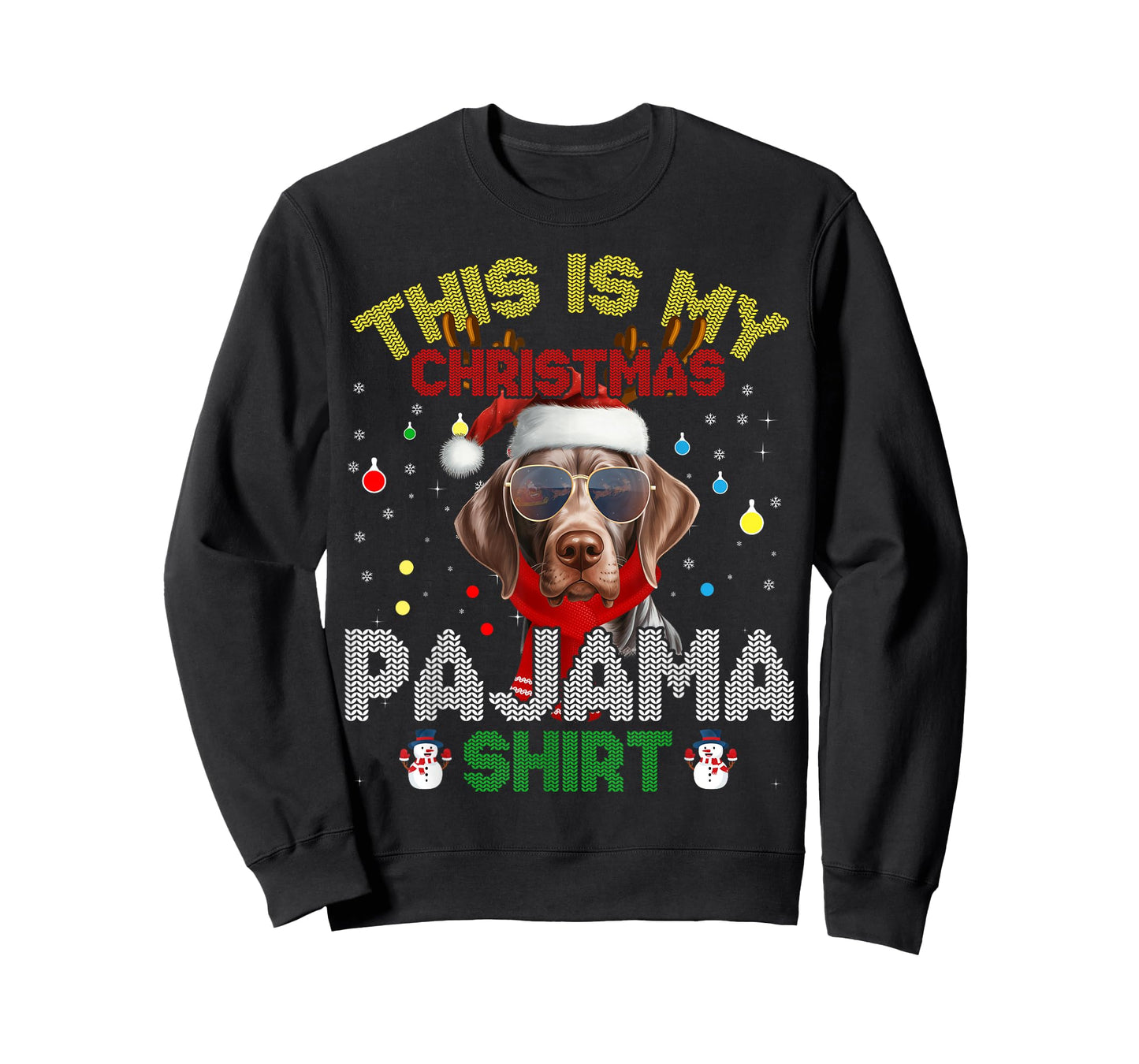 German Shorthaired Pointer Christmas Pajama Xmas Matching T-Shirt