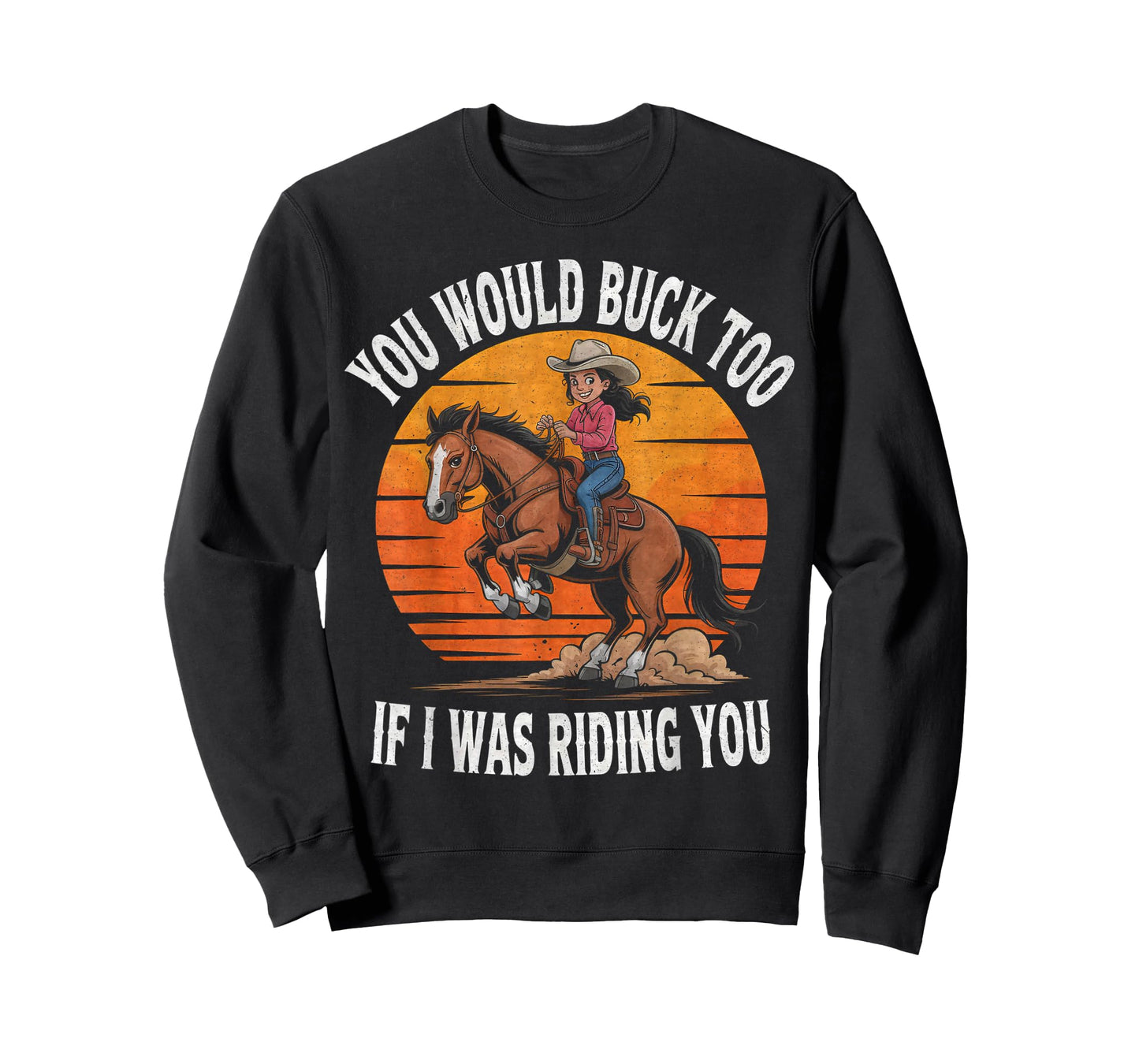 Funny Cowgirl Riding Rodeo Horse Country Western Girl T-Shirt