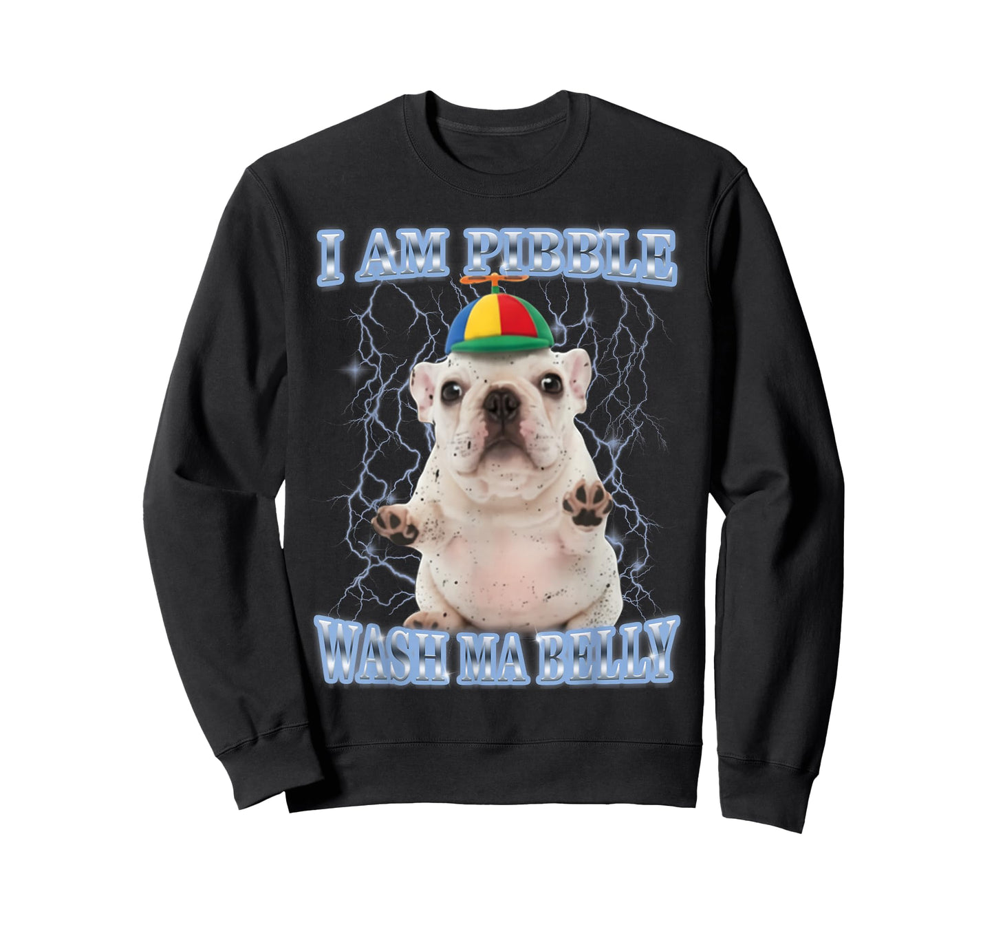 I am Pibble Dog Puppy Wash Clean My Belly Funny Meme T-Shirt