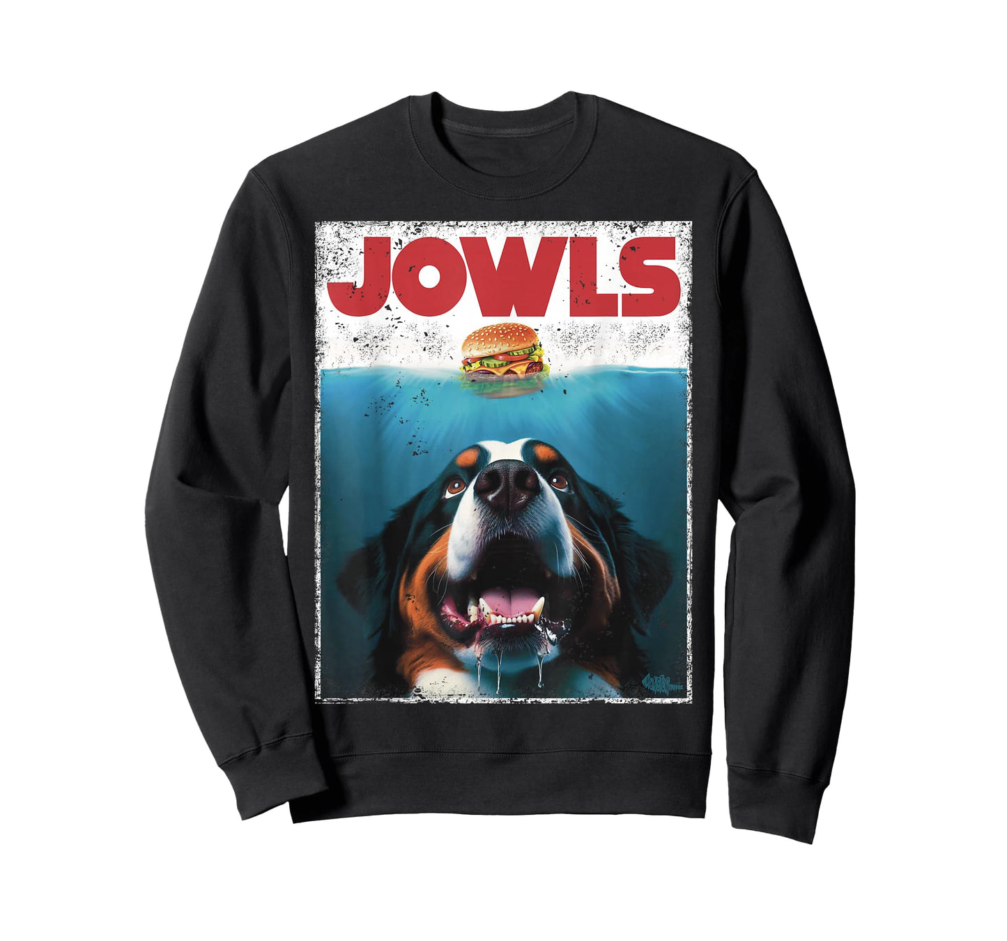 Funny Berner Jowls Burger Bernese Mountain Dog Mom, Dog Dad T-Shirt