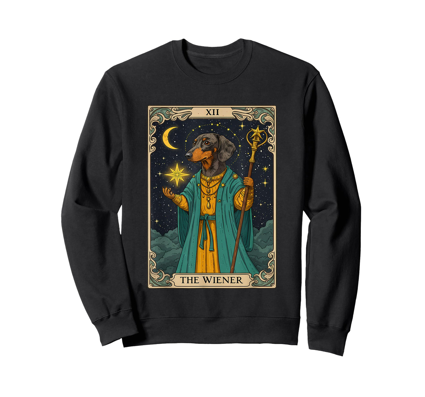 Mystical Dachshund Tarot Card The Wiener Funny Dog Lover T-Shirt