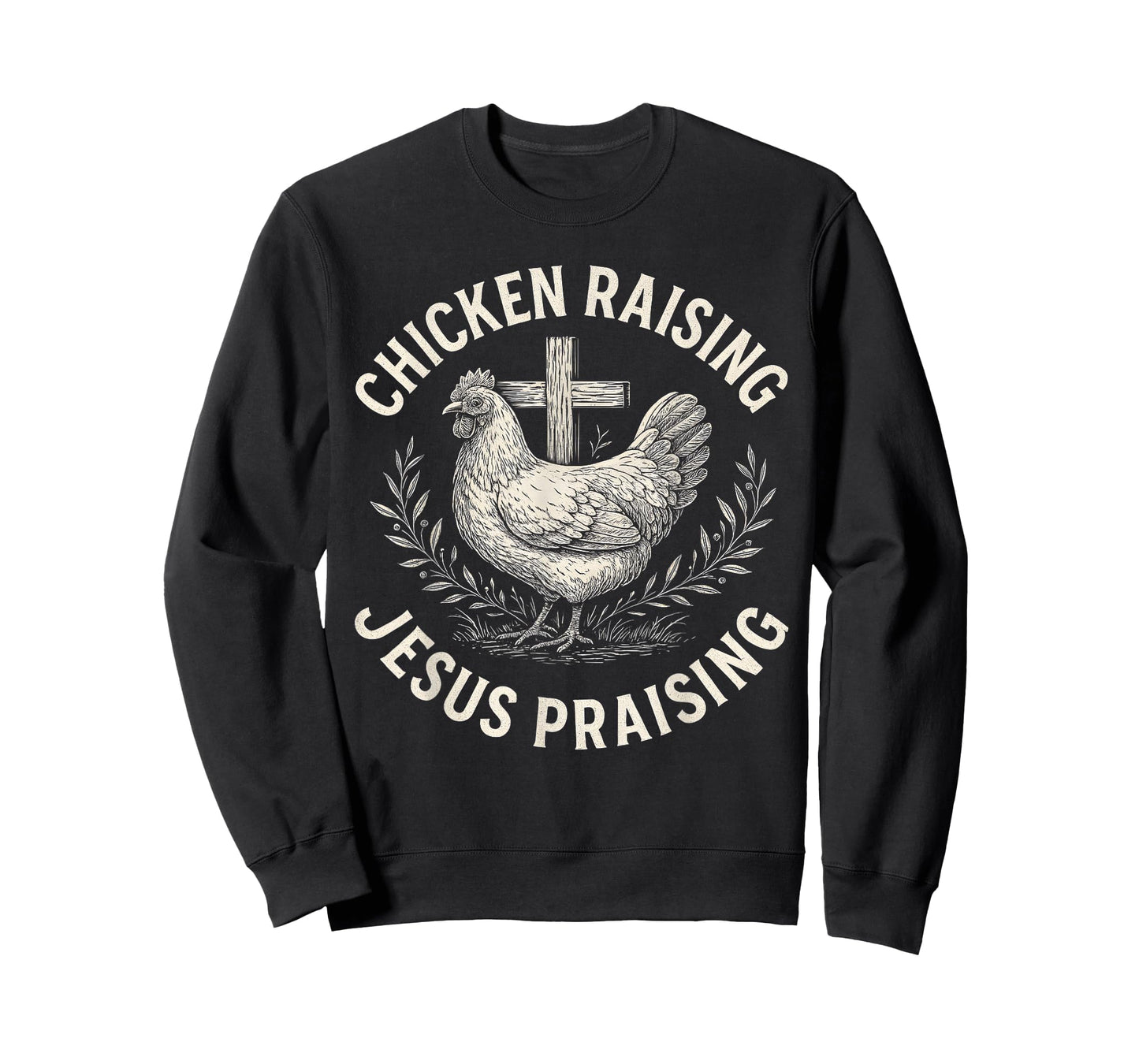 Chicken Raising & Jesus Praising Retro Farm T-Shirt