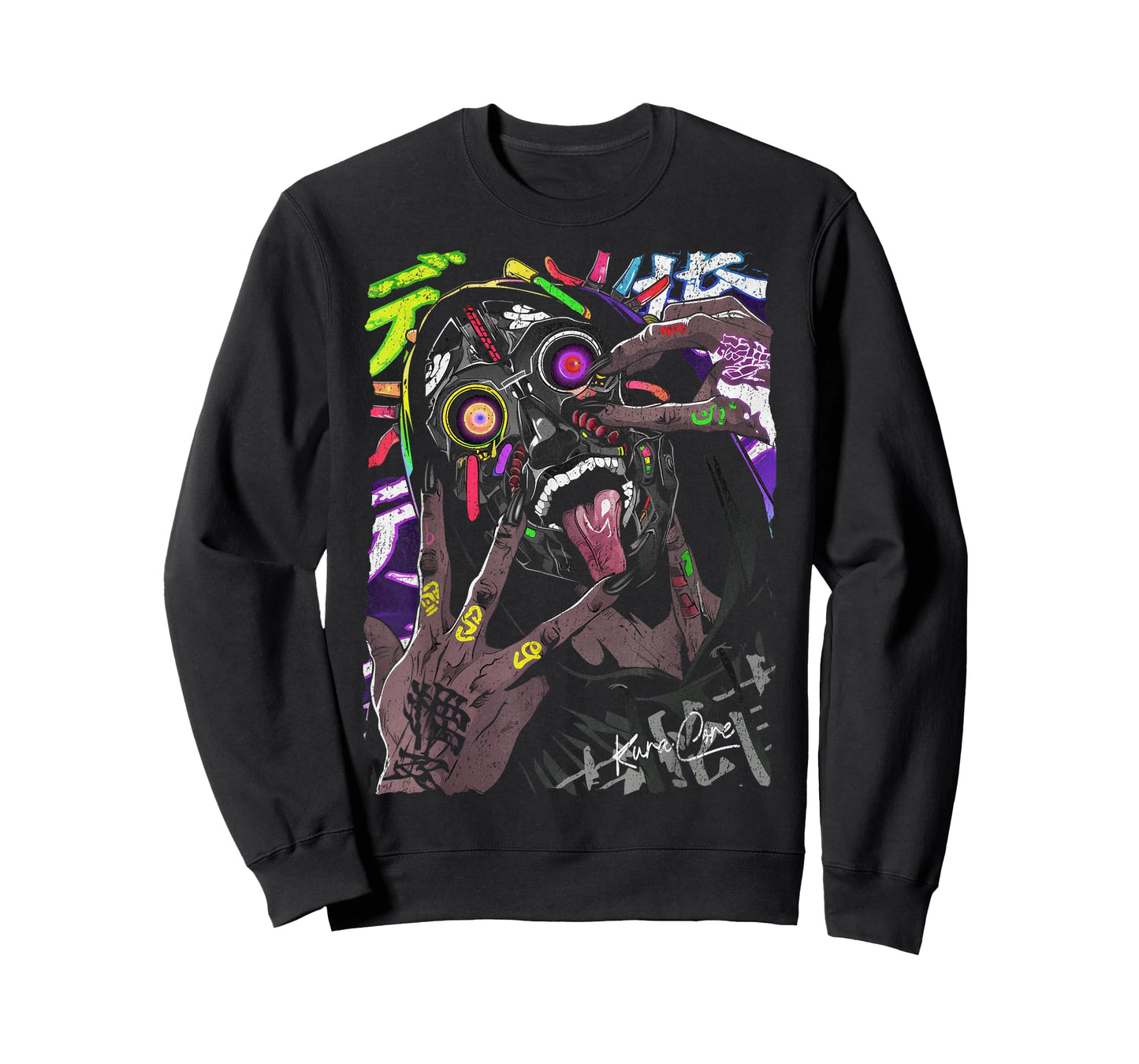 Japanese Streetwear Cyberpunk Y2K Techwear Retro Manga Anime T-Shirt