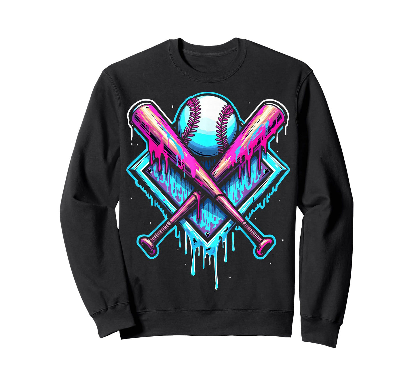 Baseball Drip Boys Home Plate Ice Cream Drip Players & Fans T-Shirt