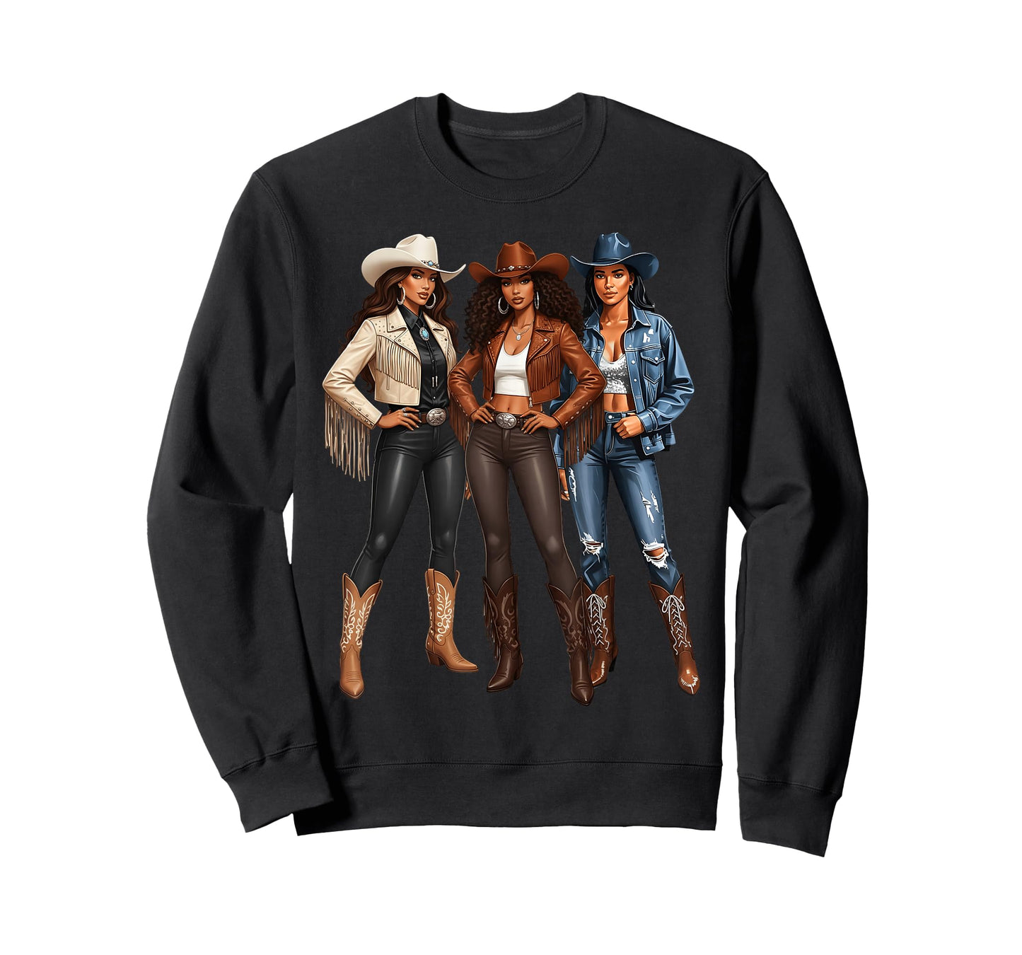 African American Black Cowgirl Western Country Texas Rodeo T-Shirt