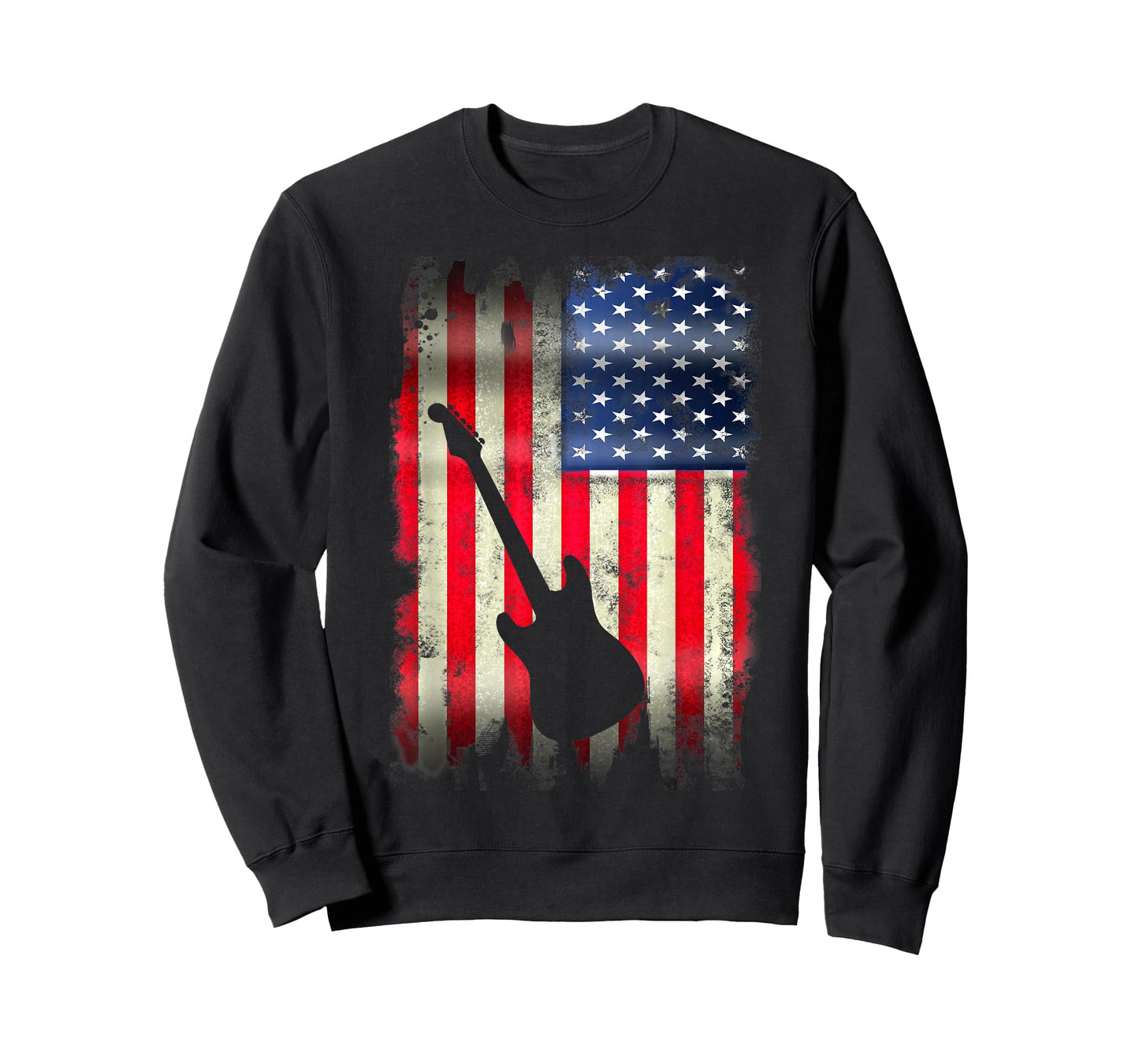 Guitarist USA American Flag 4th of July Patriotic Guitar T-Shirt