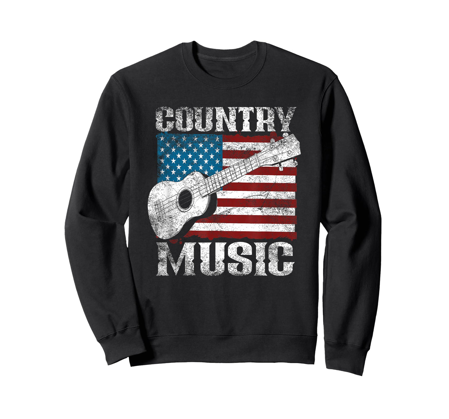 American Flag Guitar Player Funny Country Music Lover T-Shirt